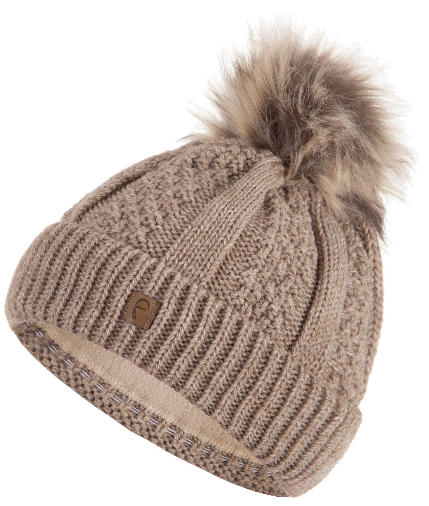 Faera Bommelmütze Wintermütze Damen Herren Mütze Beanie Haube gefüttert Bommelmütze 13