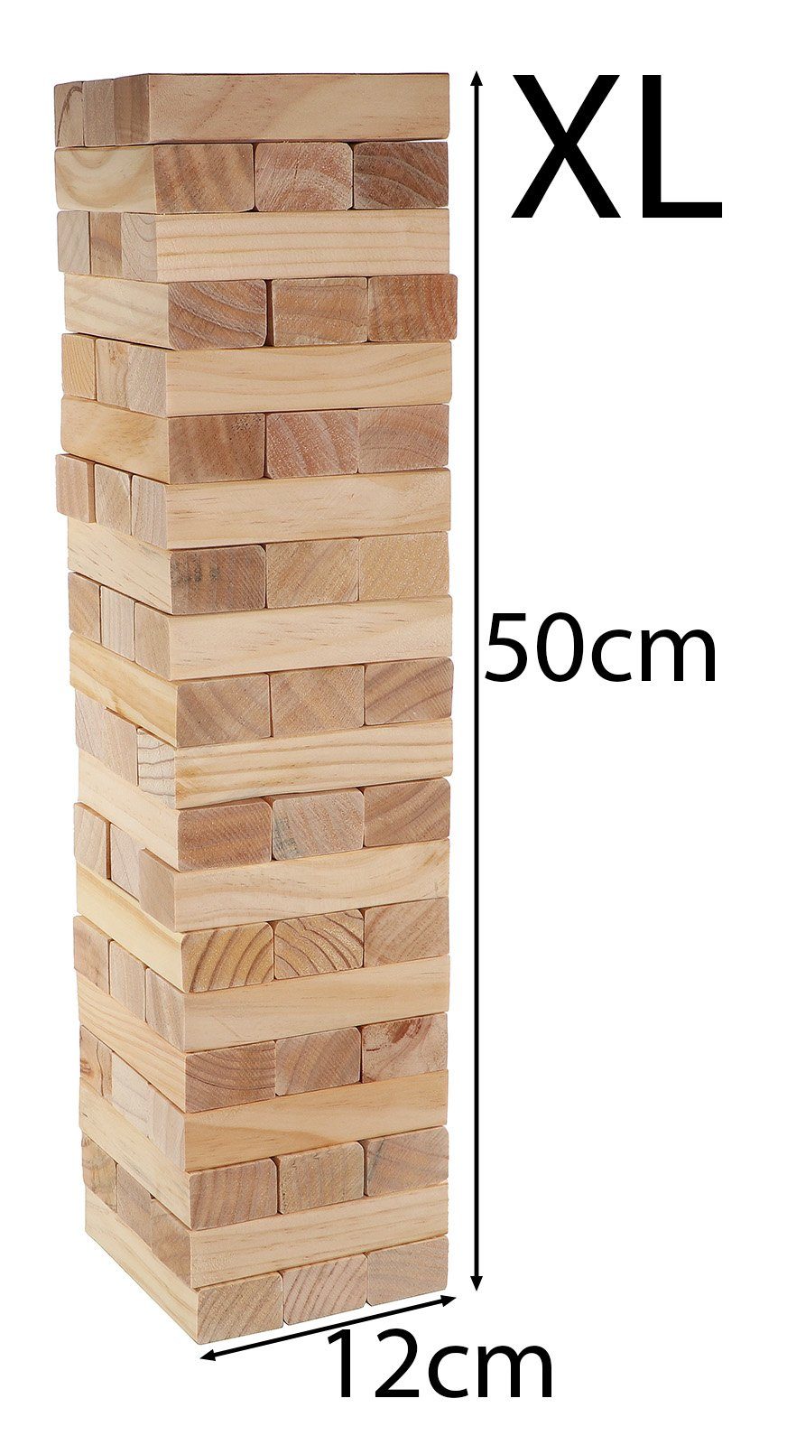Alert Stapelspielzeug Holz Stapelturm XL Wackelturm 50cm hoch