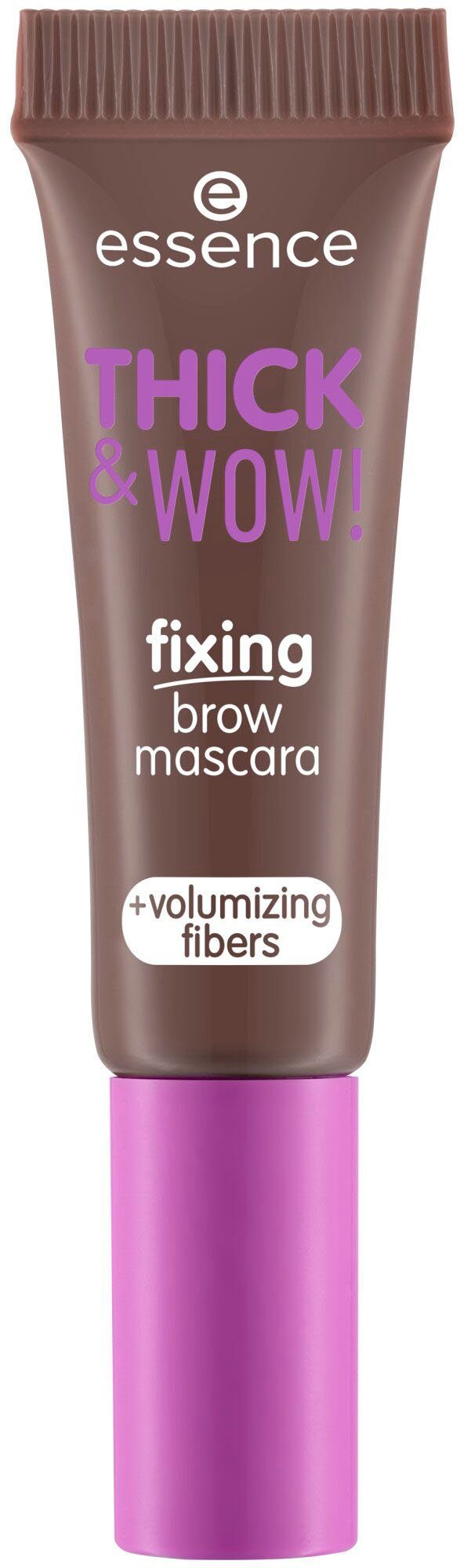 Essence Augenbrauen-Gel THICK Brown 3-tlg. WOW! brow & mascara, Ash fixing