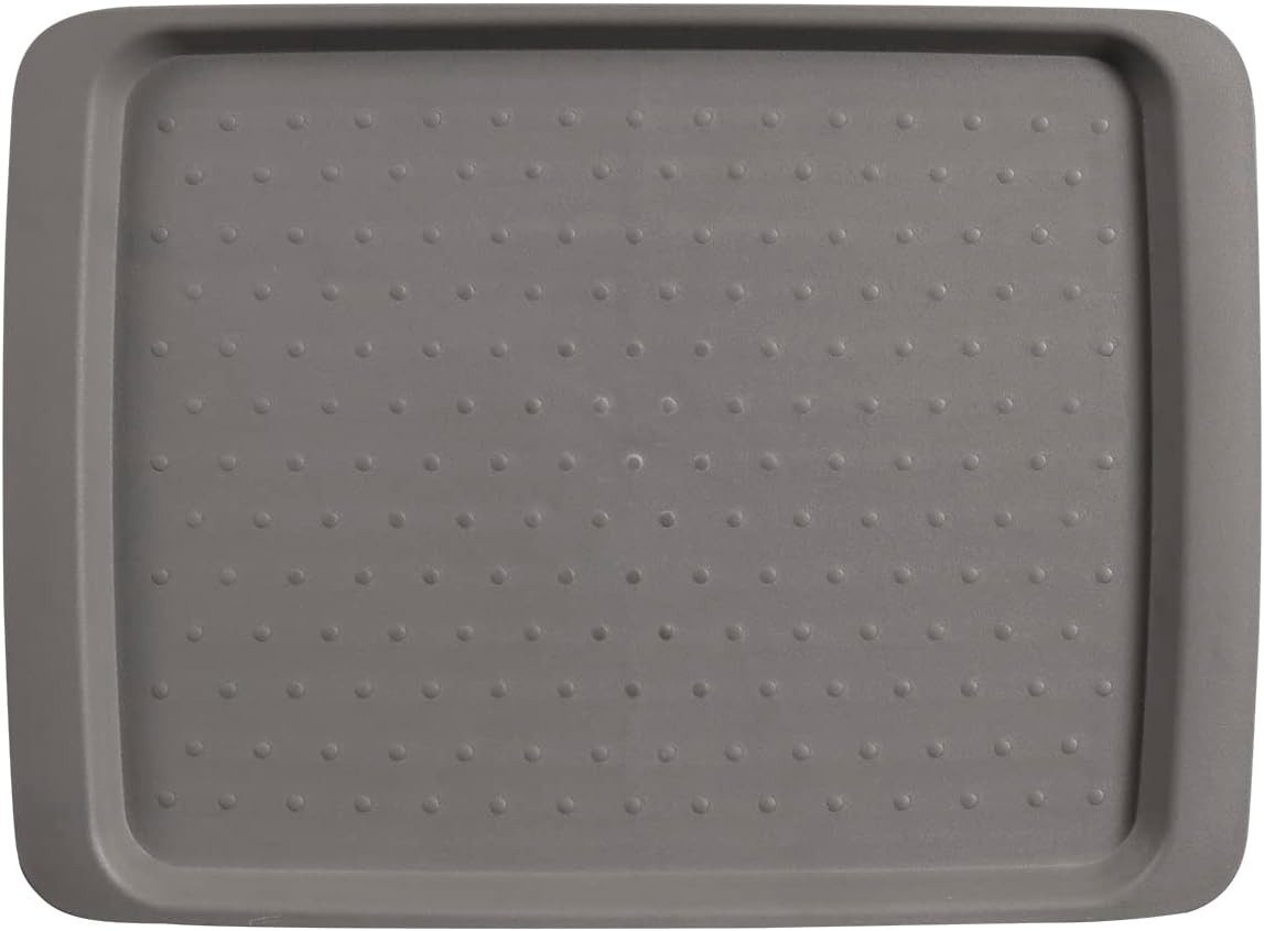 Servierteller Serviertablett Anti-rutsch in grau, Kunststoff, 35 x 26 x 2 cm