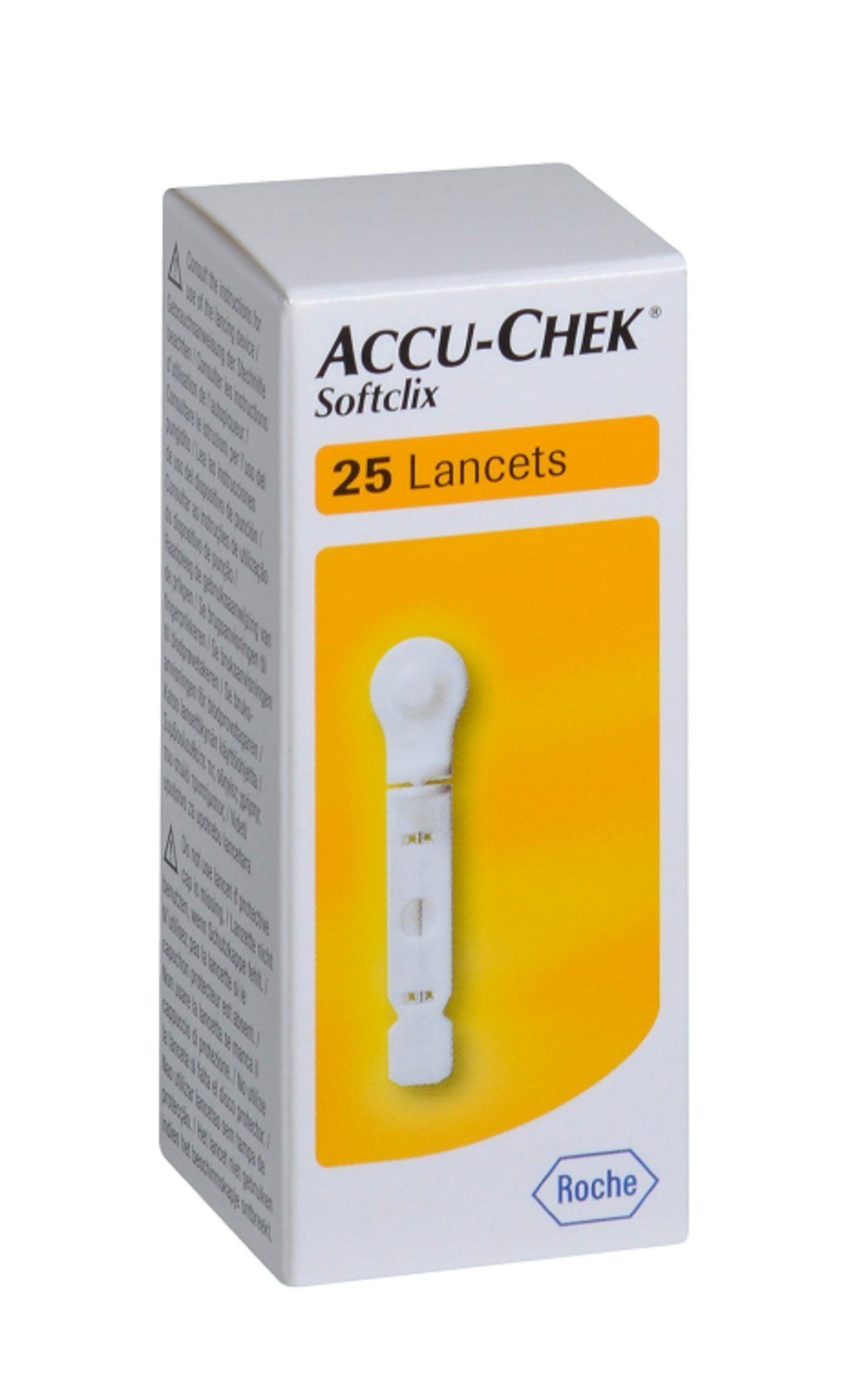 Roche Lanzetten Accu-Chek Softclix Lanzetten Blutzucker 0,4mm, 28,00G, Spar-Set, Silikonbeschichtung für hautschonende Injektionen, 25 tlg., Präzise Lanzetten für Blutzuckermessungen