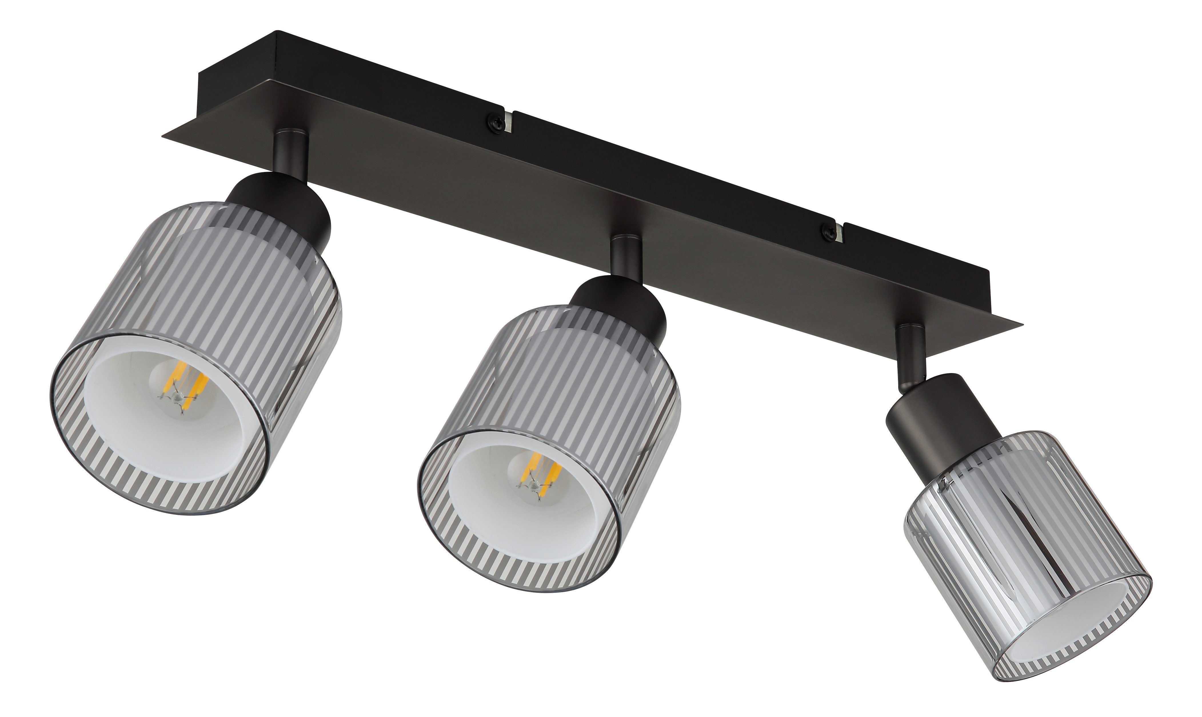 GLOBO LIGHTING Deckenspot VILLEGAS, ohne Leuchtmittel, Strahler Schwarz-Chrom, Glas opal/verchromt, dreh-/schwenkbar, E14