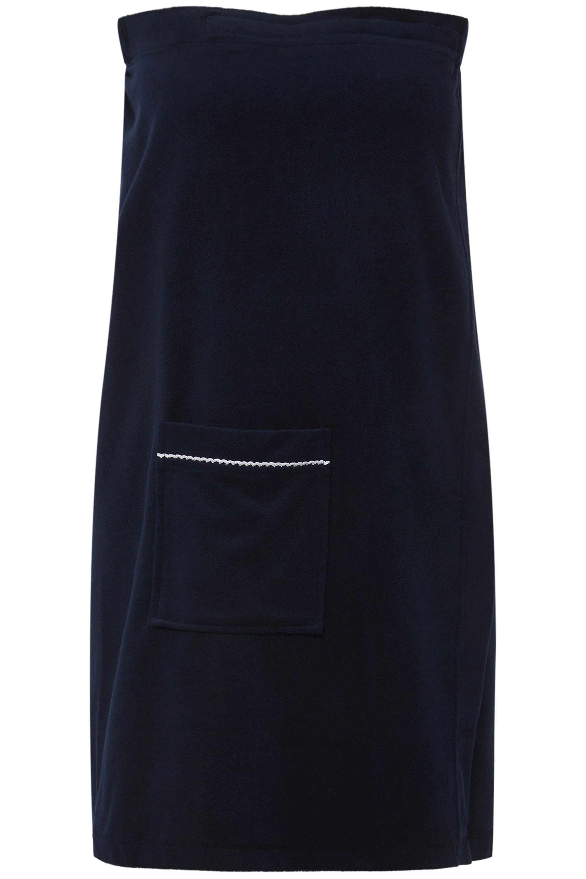 Ulla Popken Bademantel Frottee-Kilt Klettverschluss Rücken-Bündchen, günstig online kaufen