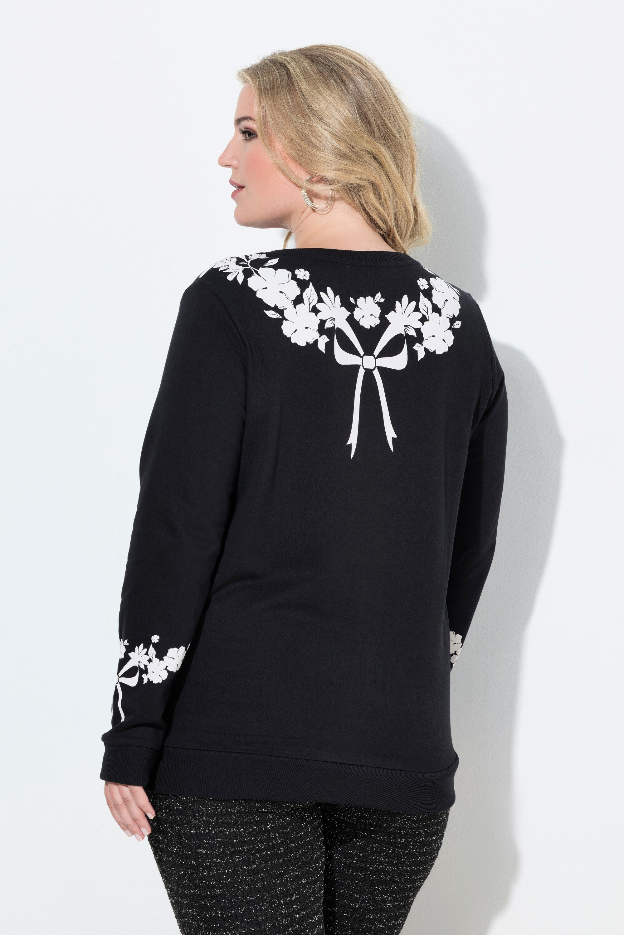 MIAMODA Sweatshirt Sweatshirt bequeme Passform Schleifen-Muster – Bild 3 von 3