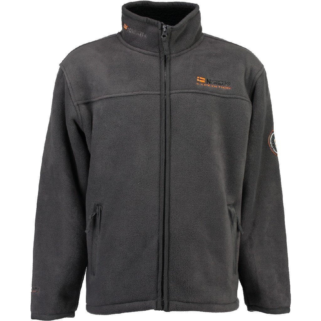 Geographical Norway Fleecejacke Herren Fleece warm Polar Teddyfell Winter Jacke Outdoorjacke in Unifarbe, mit Stehkragen
