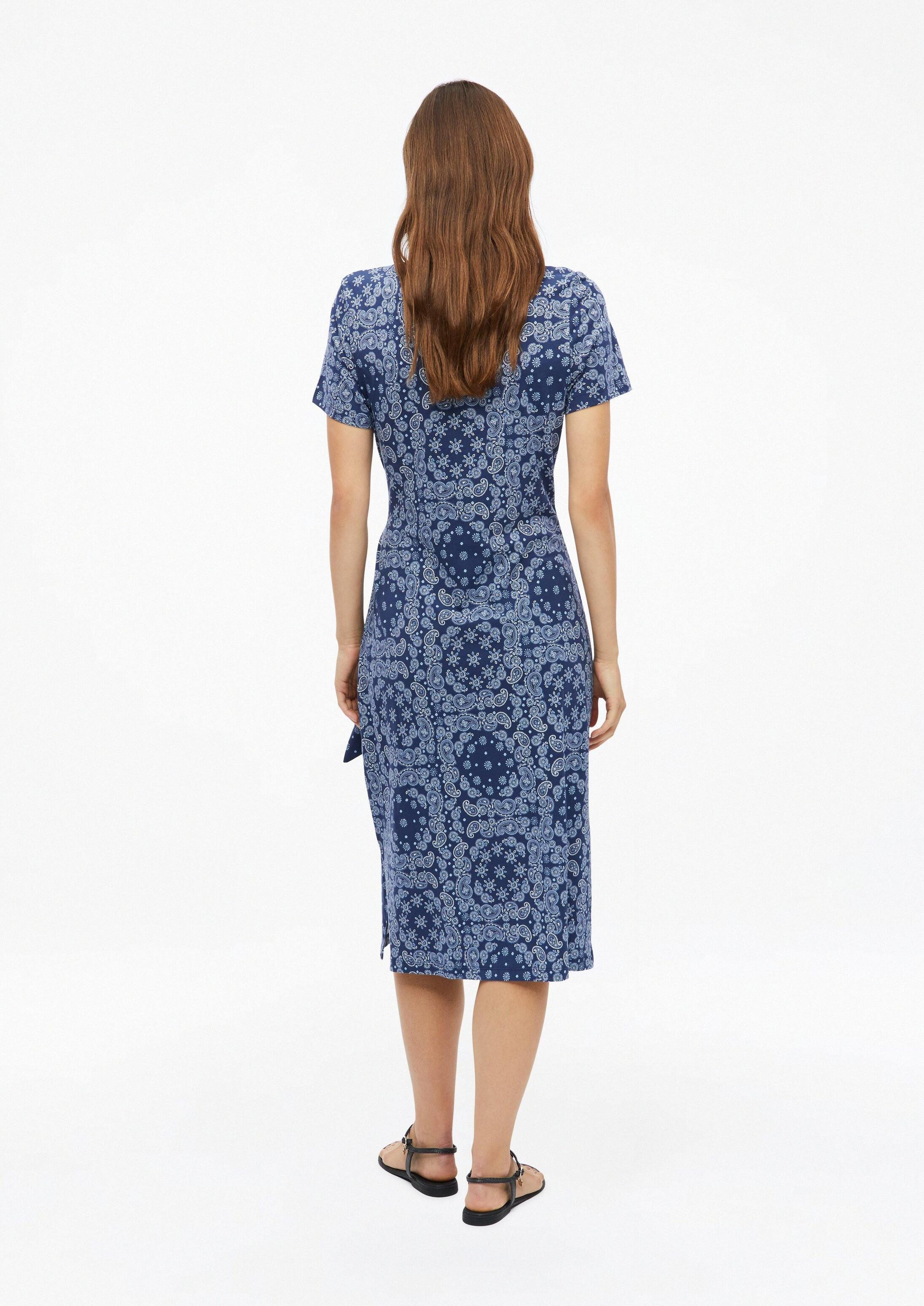 s.Oliver Midikleid Kleid Jerseykleid in Midilänge mit Knotendetail