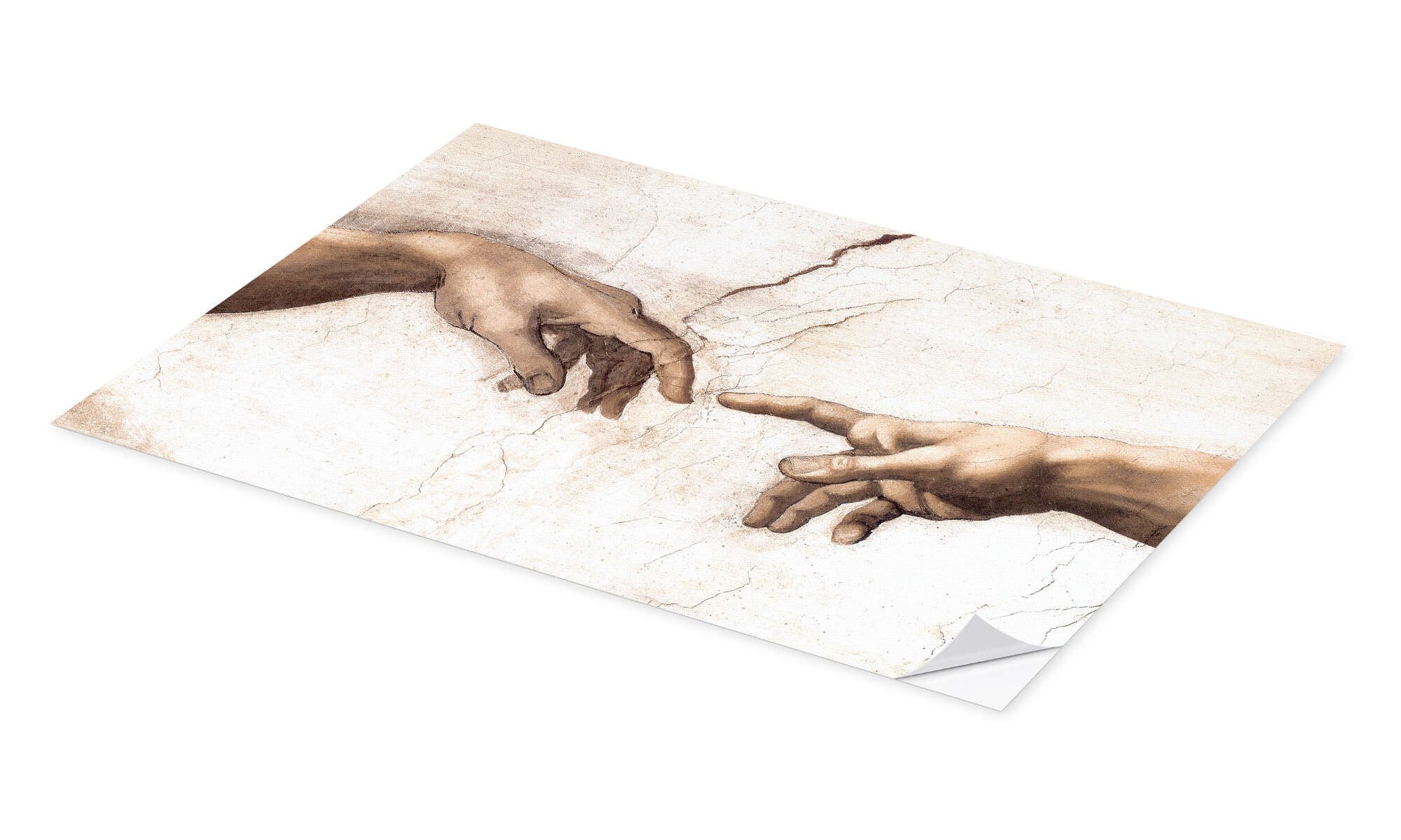 Posterlounge Wandbild Die Erschaffung Adams (Detail), günstig online kaufen