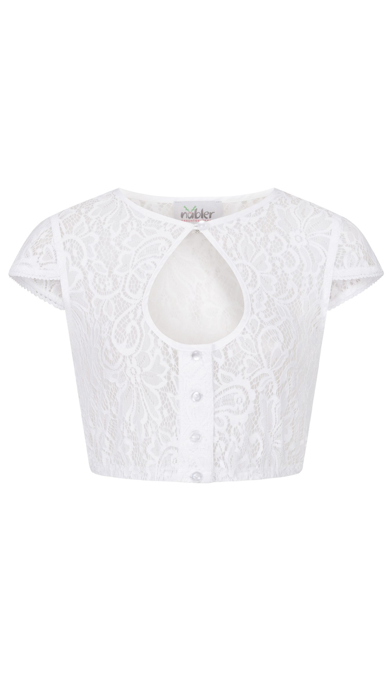 Dirndlbluse Dirndlbluse Kurzarm Tara in Weiß von Nübler