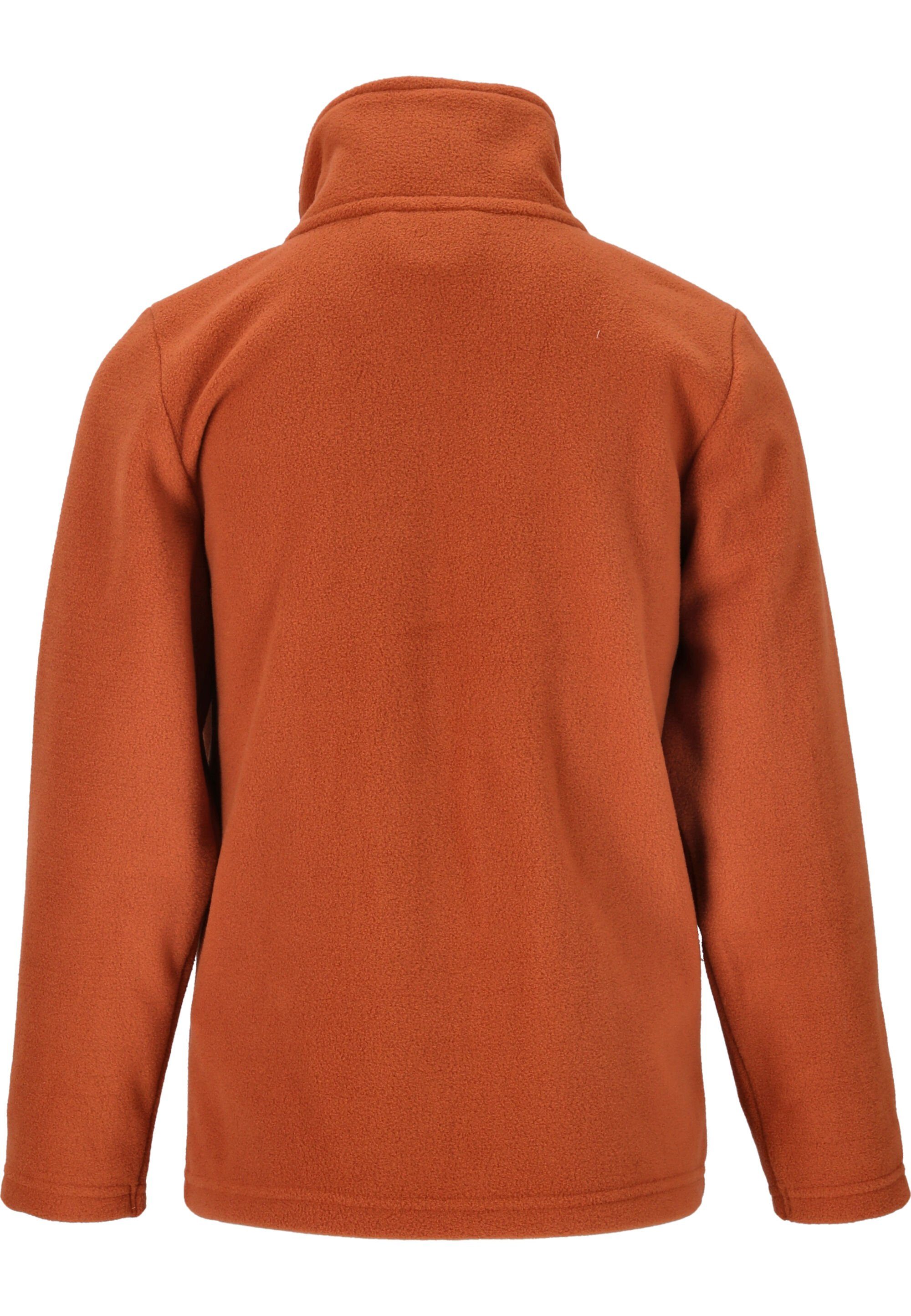 Zap Fleecejacke Funktionsmaterial aus ZIGZAG kuscheligem orange