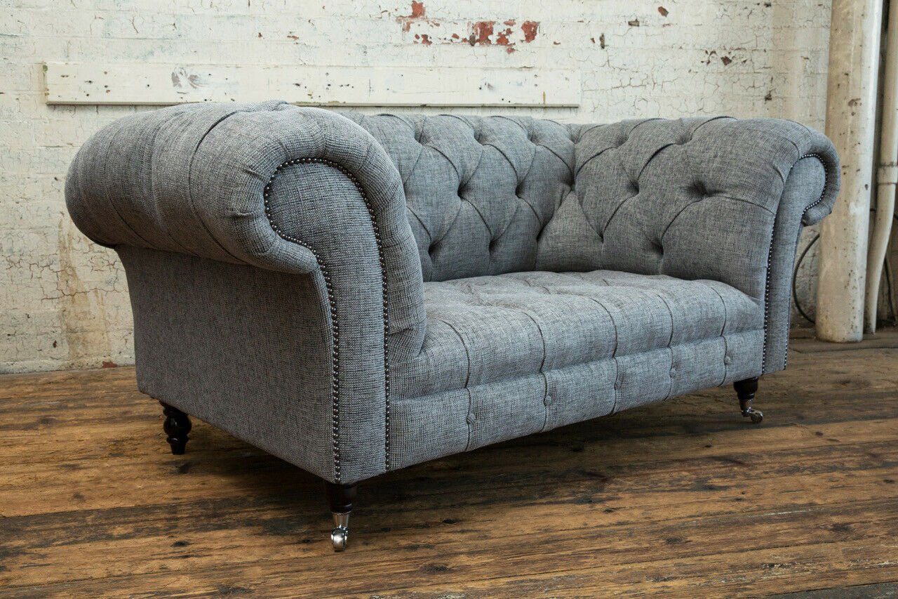 JVmoebel Chesterfield-Sofa, Chesterfield 2 Sitzer Design Sofa Couch 170 cm
