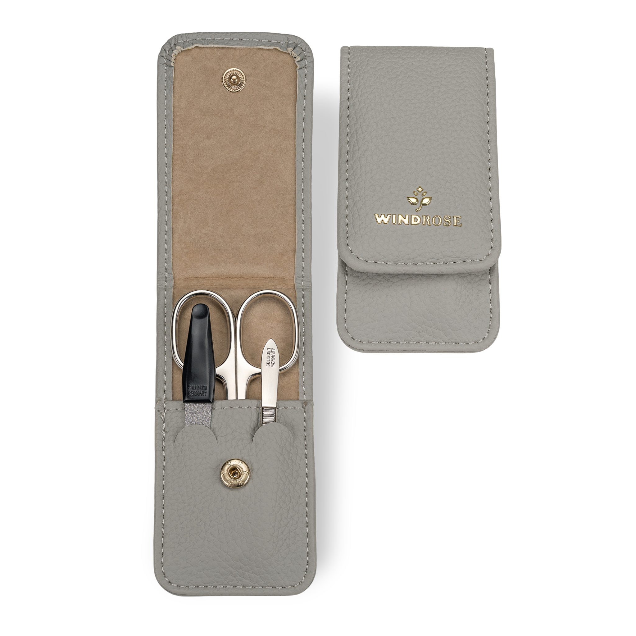 WINDROSE Maniküre-Etui 3-teiliges Maniküretui Aurora, Bestückung aus dem Hause Becker/Solingen