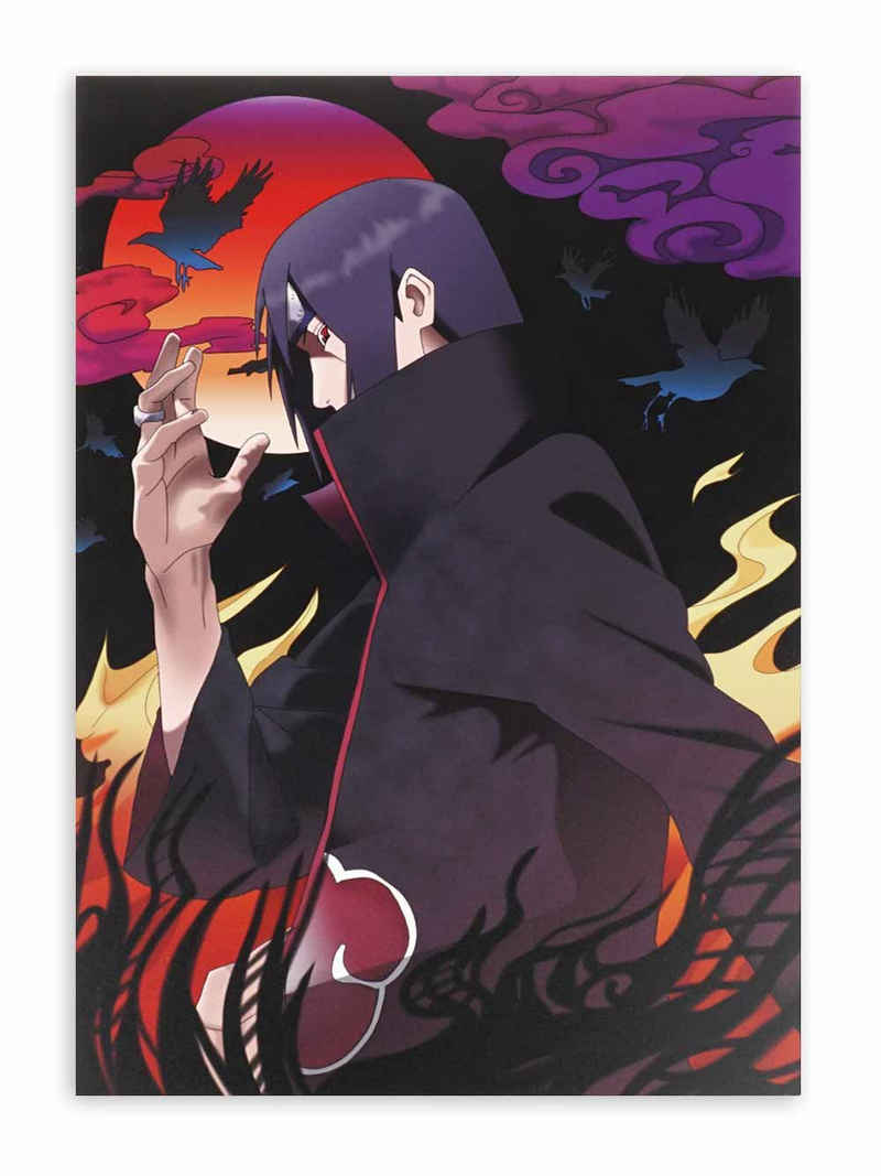 GalaxyCat Poster Hochwertiges Naruto Wandbild auf Hartschaumplatte, Itachi (C), Itachi Wandbild auf Hartschaumplatte
