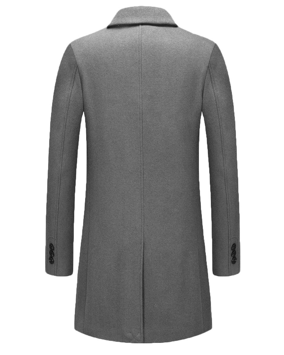 Allthemen Wollmantel Slim Fit Wintermantel Mittellang Wollmantel mit Revers günstig online kaufen