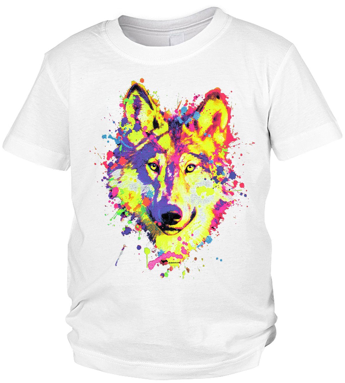 Print-Shirt Wolf Motiv Kindershirt