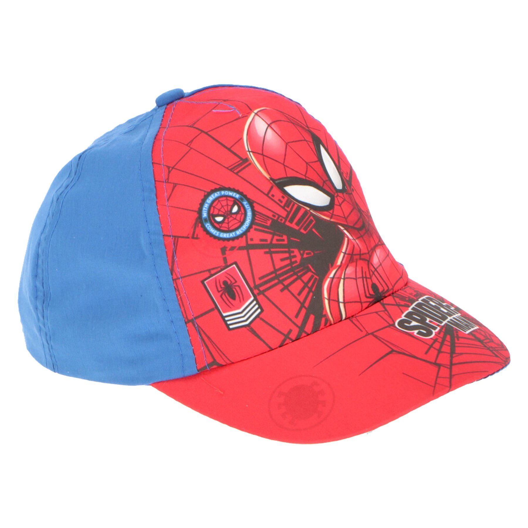 MARVEL Baseball Cap Spiderman Kinder 53 Gr. Baseball Hellblau bis 55 Kappe Basecap