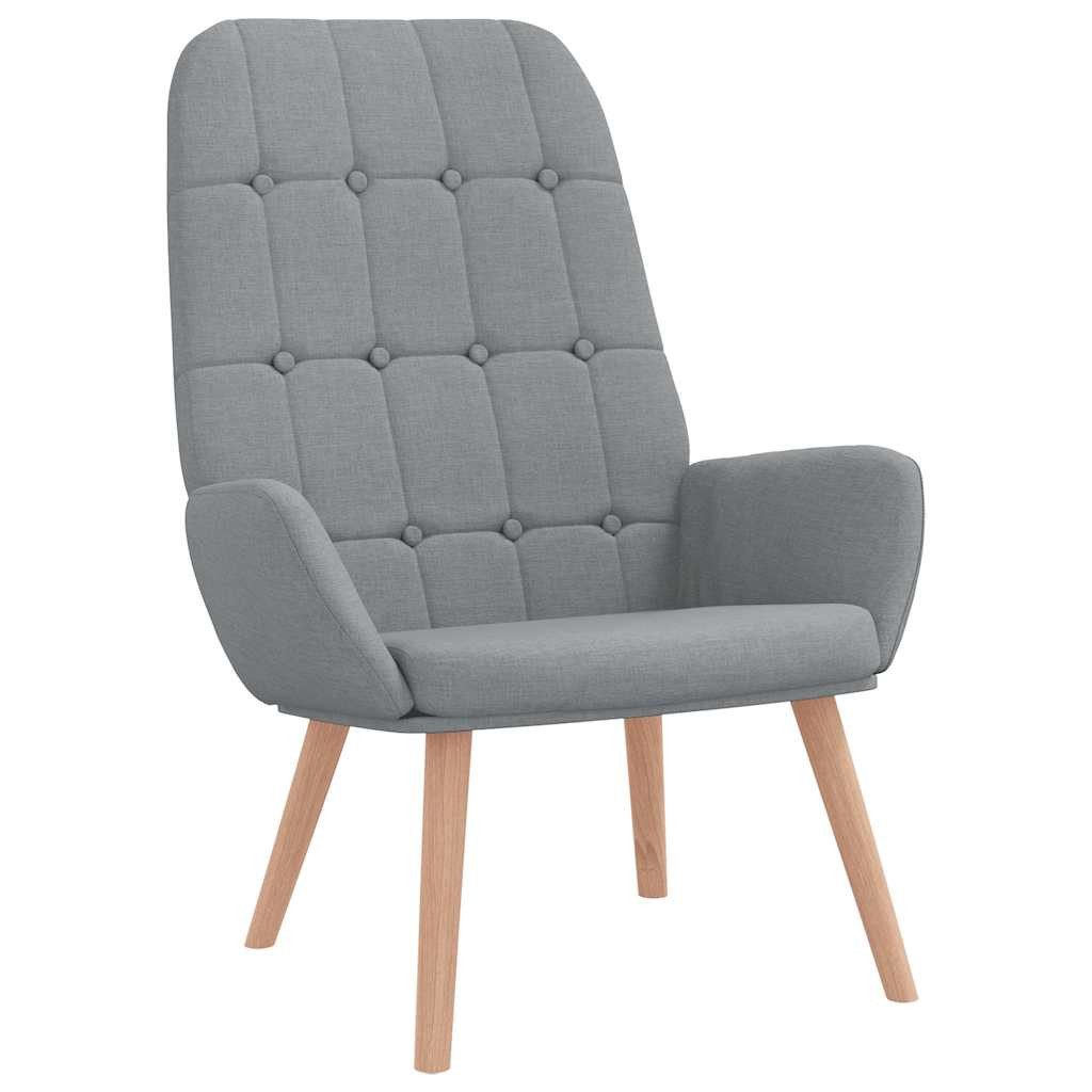 vidaXL Sessel Relaxsessel mit Hocker Hellgrau günstig online kaufen