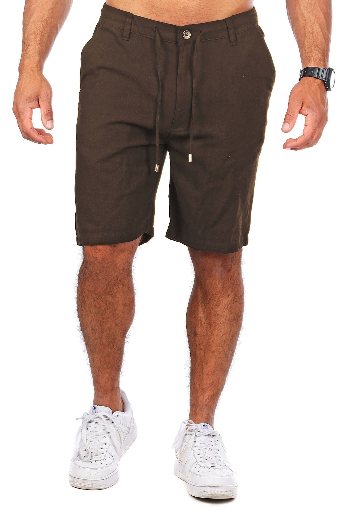 CARISMA Shorts Herren Leinen Baumwoll Mix Hose kurz trendig angenehm regular fit 2219 in Unifarbe