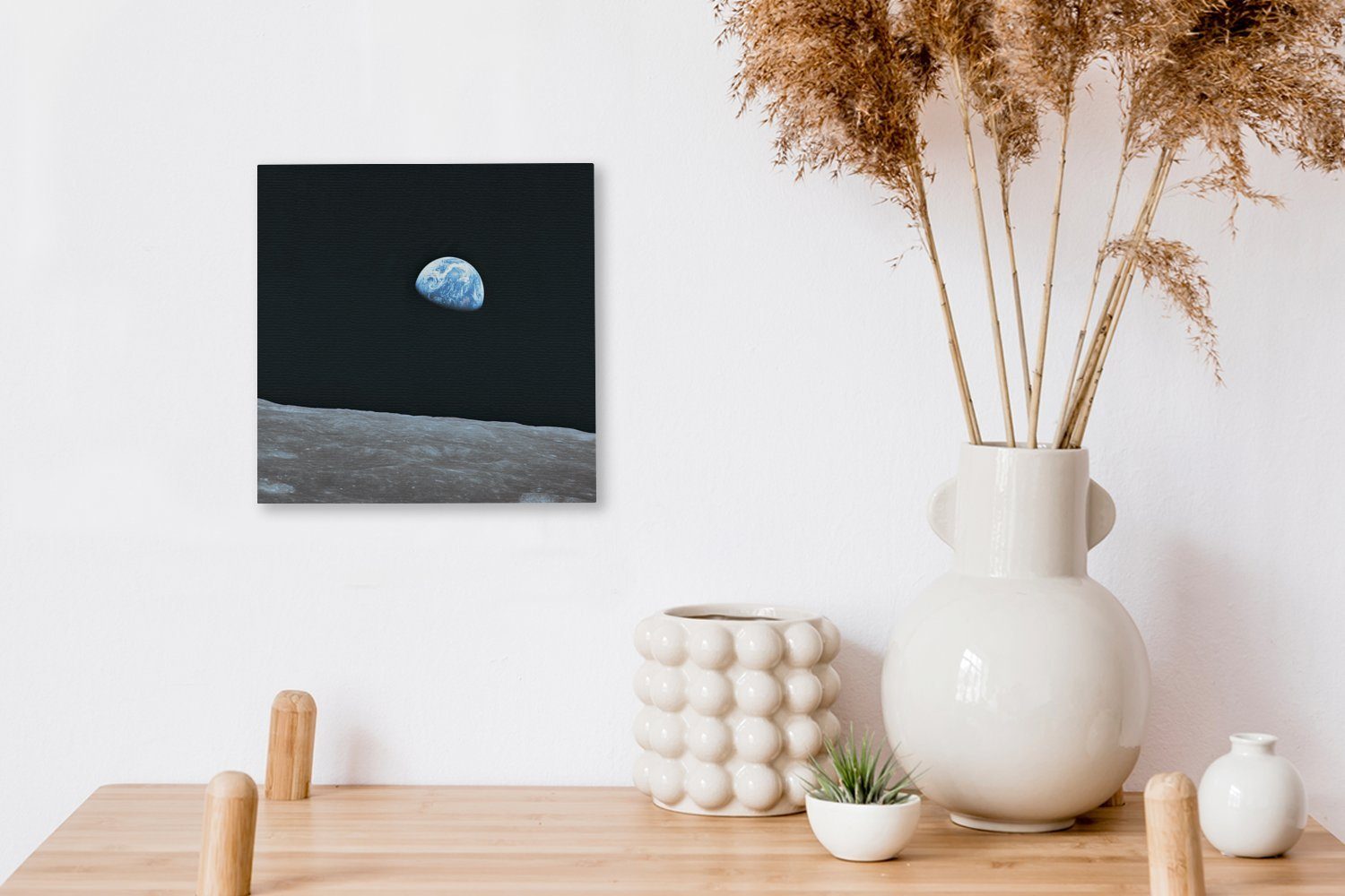 OneMillionCanvasses® Leinwandbild aus, Wohnzimmer St), Leinwand Mond vom Erde Bilder (1 Die Schlafzimmer für