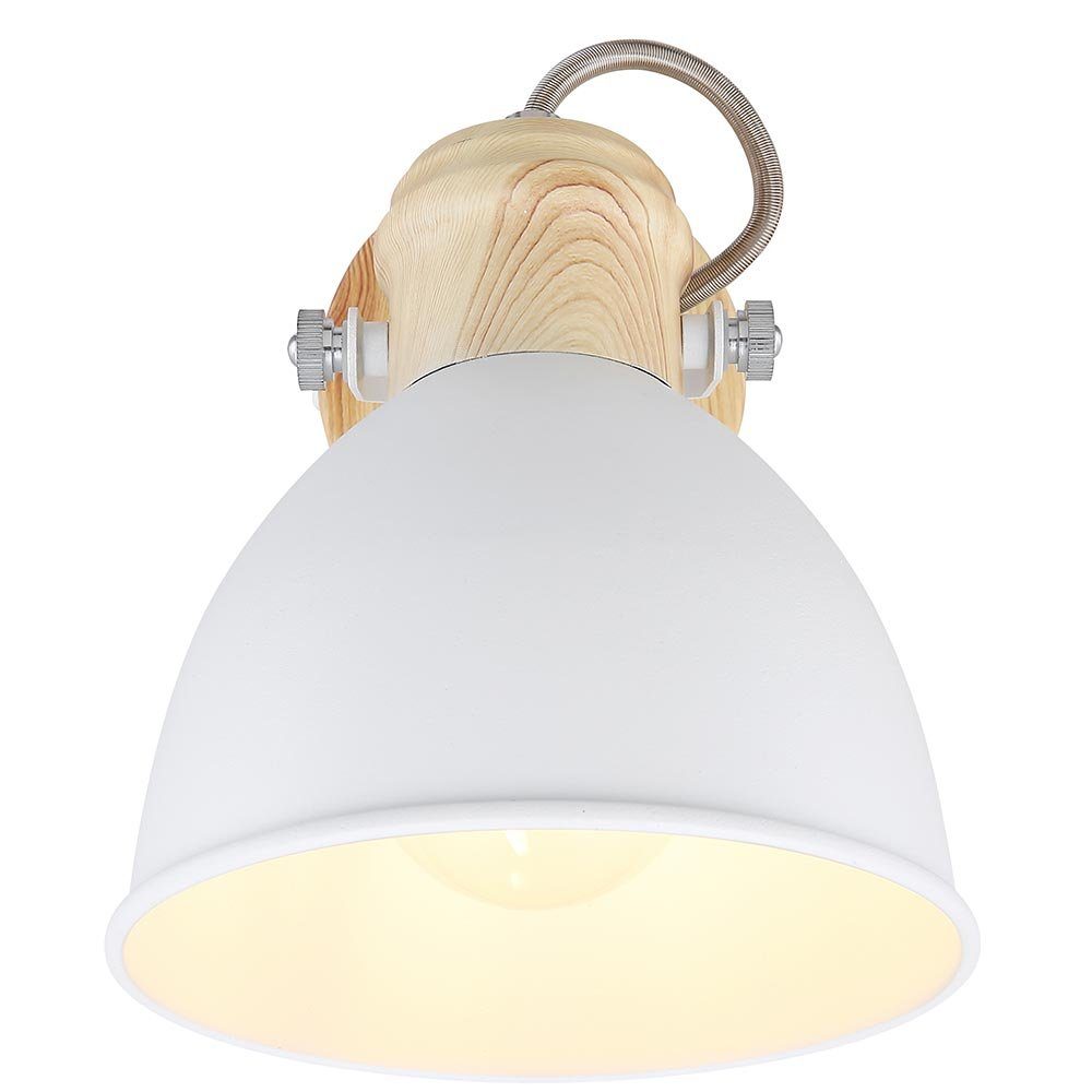 Lampe Leuchtmittel Spot etc-shop Strahler nicht Wandleuchte, Design Wand verstellbar weiß inklusive, Leuchte Holz Optik