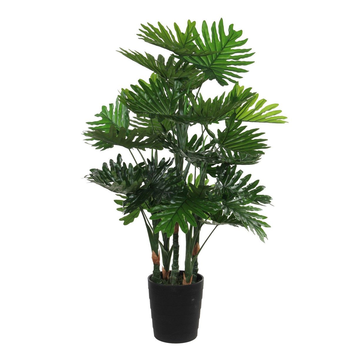 Kunstpflanze Mica Decorations Philodendron In plastic Topf gruen - h120xd80cm, Mica Decorations, Höhe 120 cm