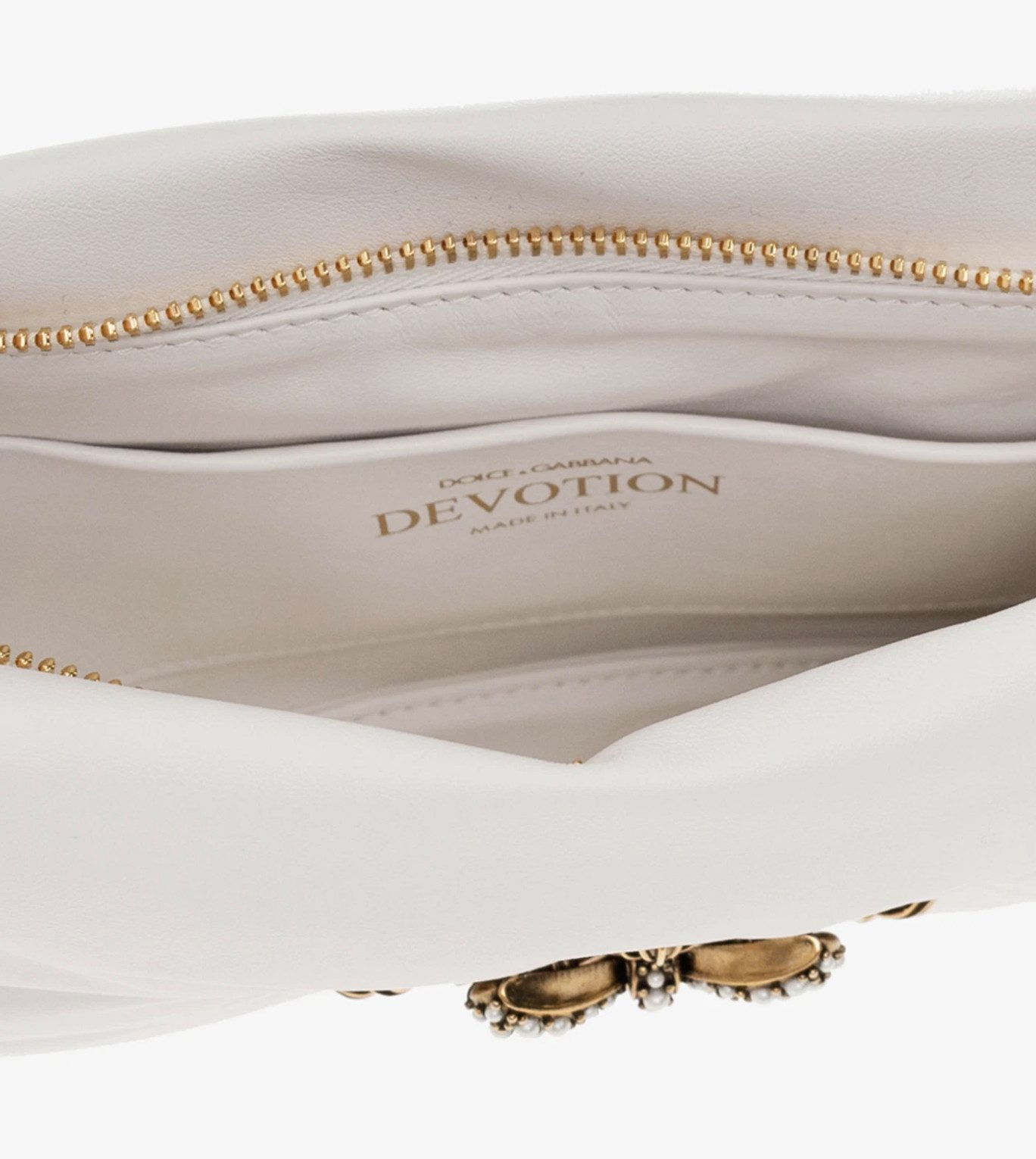DOLCE & GABBANA Schultertasche Devotion Crossbody Tasche Clutch, Sacred Heart Plakette, 24-Karat-vergoldet
