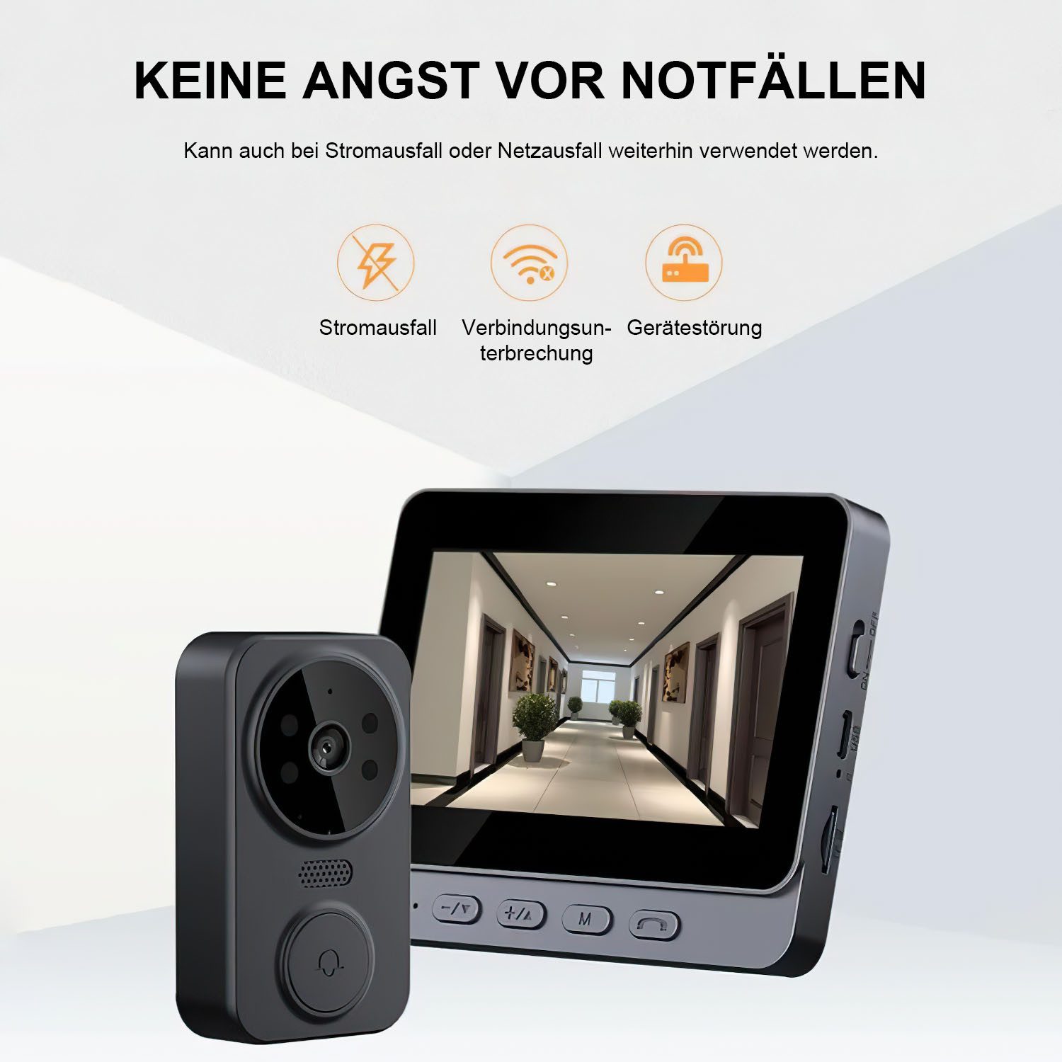 AIMAX Video-Türsprechanlage Videotürklingel Video Doorbell Wireless Außenkamera WLAN (mit türöffner, mit 4,3" Touchscreen mit Weitwinkel Kamera Videosprechanlagen)