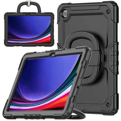 Wigento Tablet-Hülle Für Samsung Galaxy Tab A9 Plus aufstellbare 360 Grad Hybrid Tasche