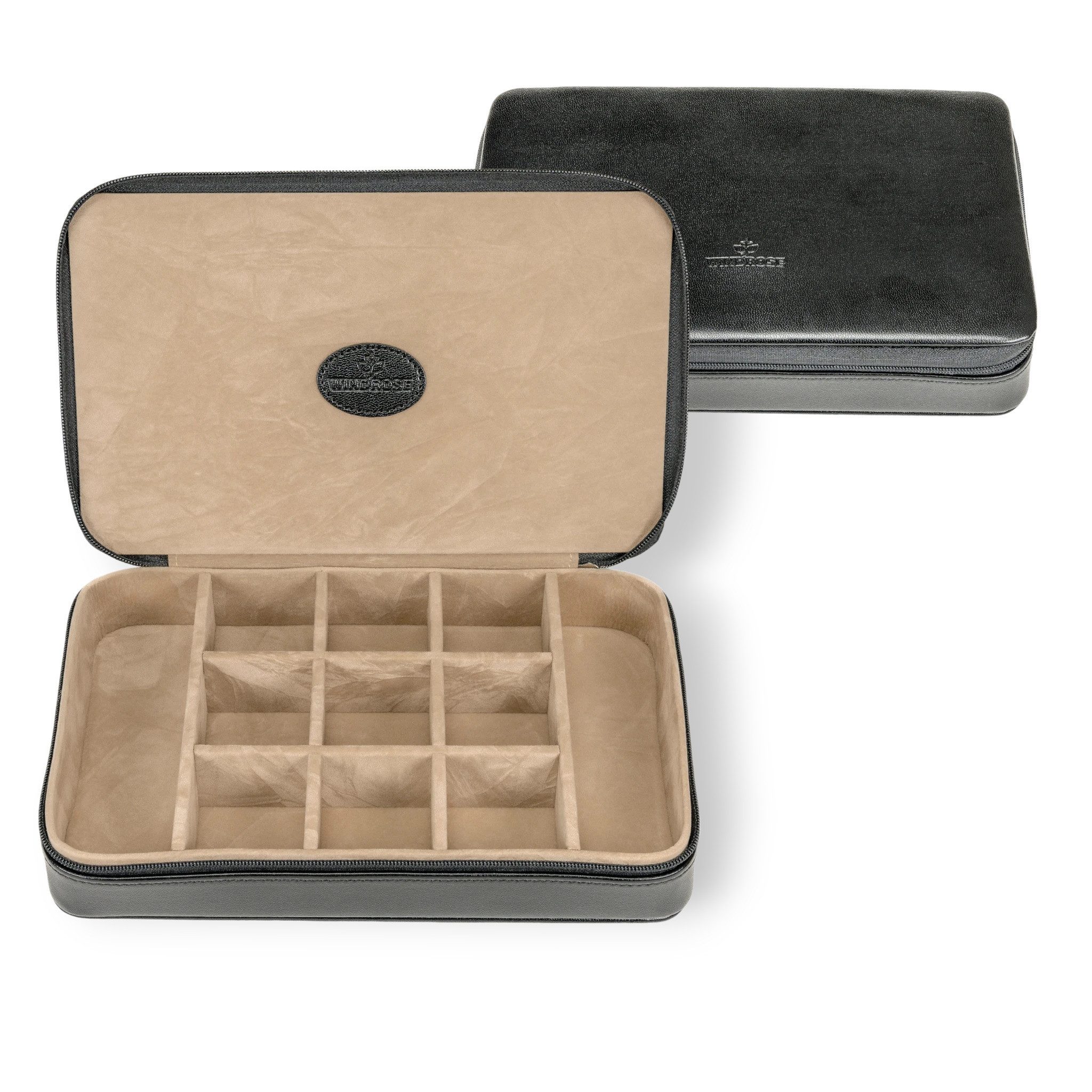 WINDROSE Schmuckkoffer Charmbox für die Reise (Merino)