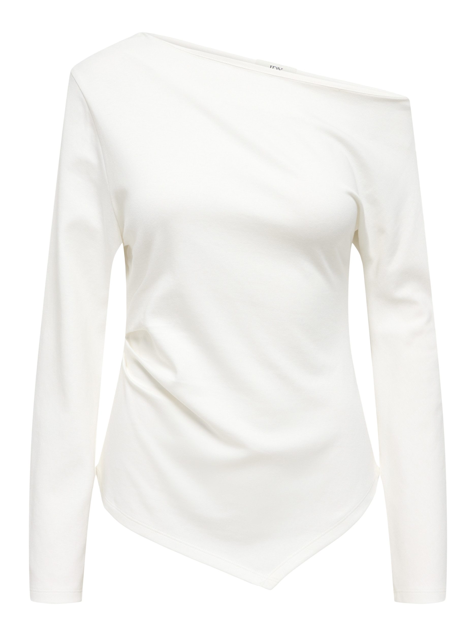 JDY T-Shirt JDYCATIE L/S ASSYMETRIC TOP JRS, Cloud Dancer