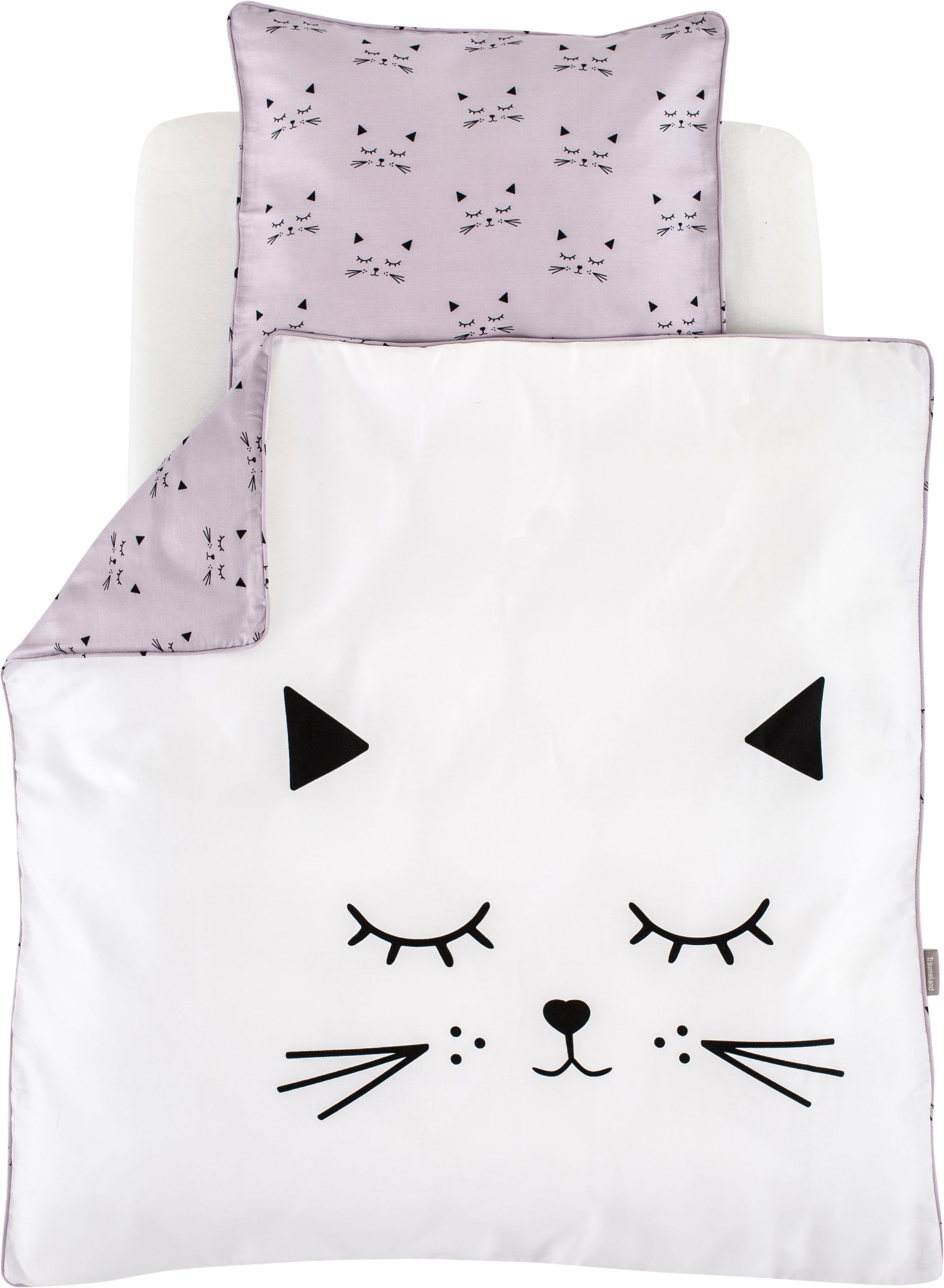 Babybettwäsche kuschelweiche Bettwäsche Schmusekatze
