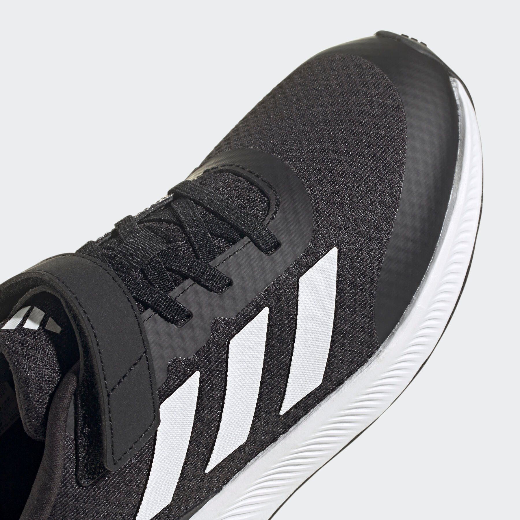 ELASTIC Sportswear LACE Sneaker TOP adidas schwarz-weiß RUNFALCON STRAP 3.0