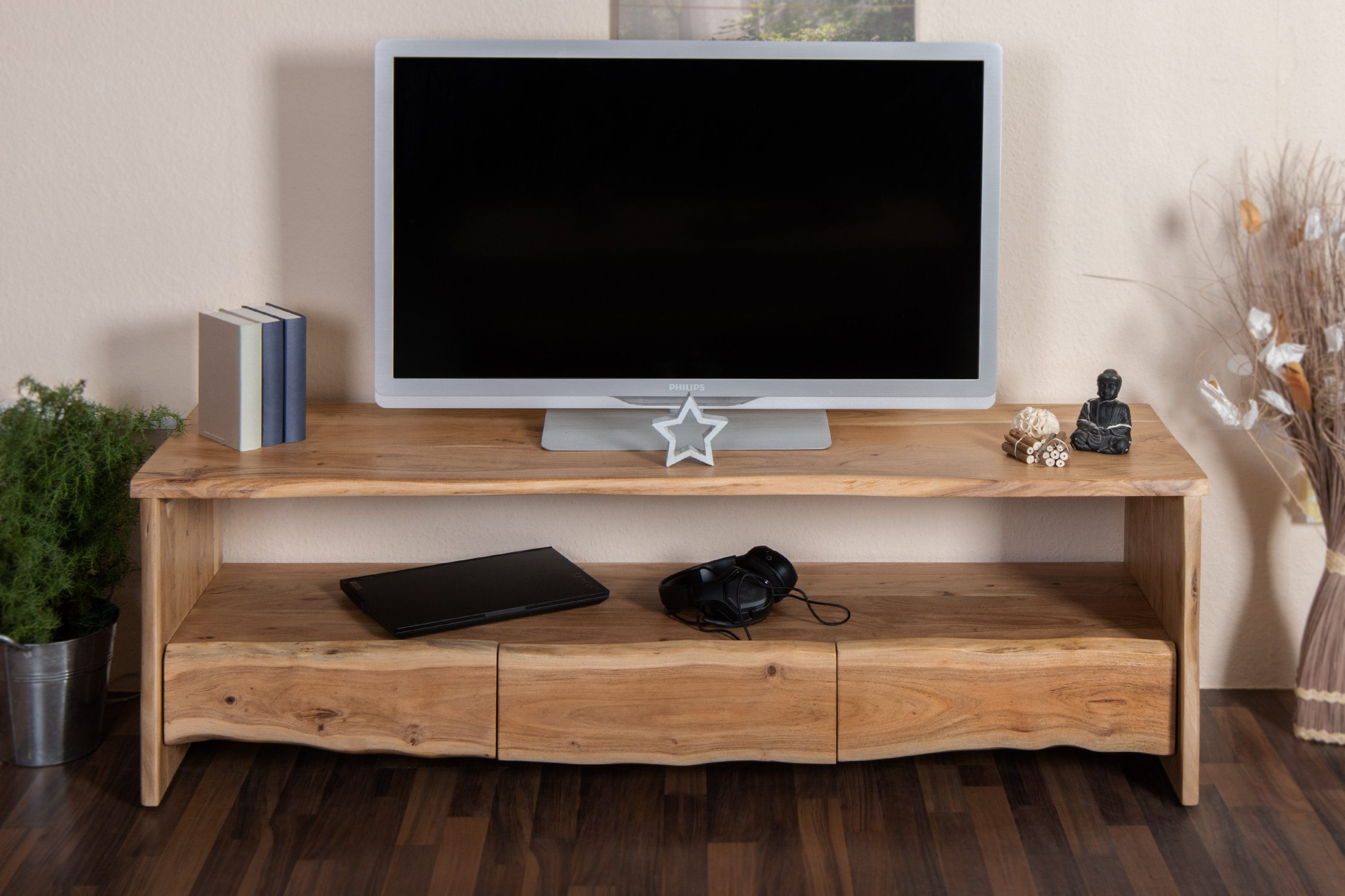 SAM® Lowboard Flora, TV-Board, verschiedene Größen, Akazienholz massiv