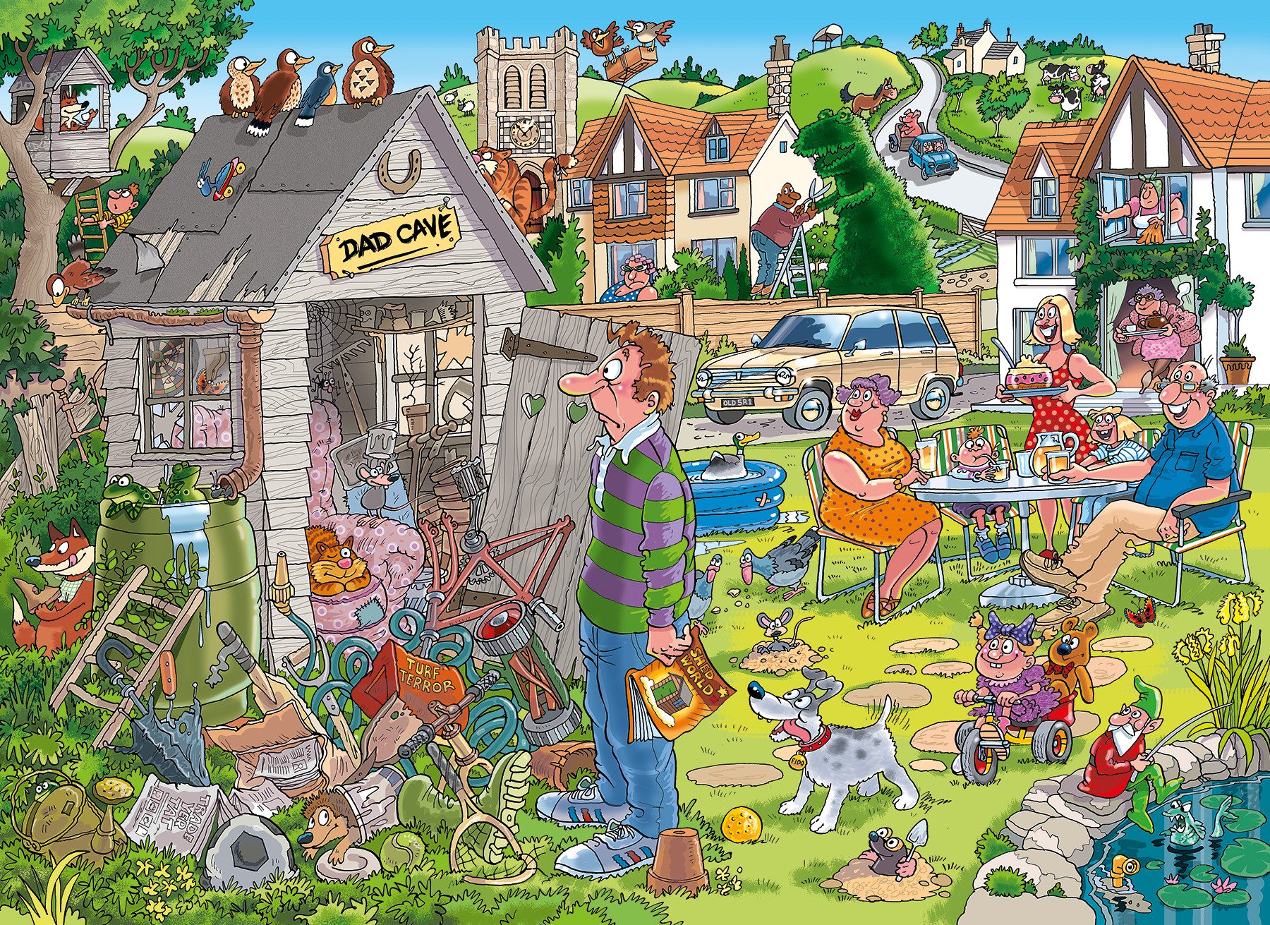 Jumbo Spiele Puzzle Wasgij Destiny 28, Papas Gartenhaus, 1000 Teile Puzzle, günstig online kaufen