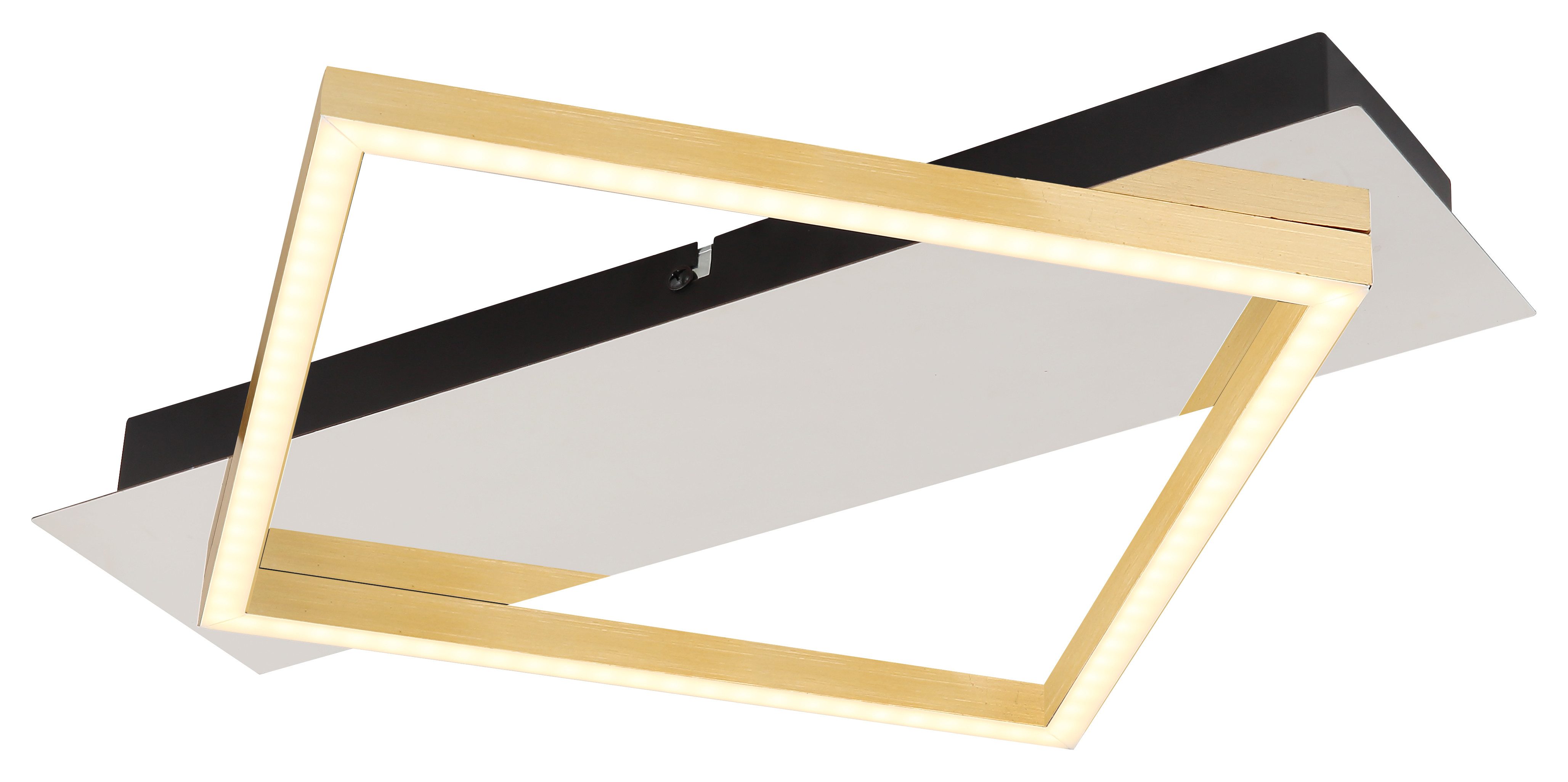 GLOBO LIGHTING LED Deckenleuchte LESINA, LED fest integriert, Warmweiß, Deckenlampe/Metall/goldfarben/3000K/Schlafzimmer/Wohnzimmer