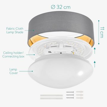 Navaris Deckenleuchte LED Deckenleuchte Milchglaskuppel - dimmbar mit Fernbedienung