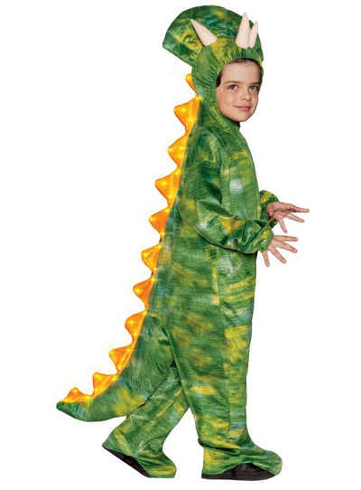 Underwraps Kostüm Dino Kostüm mit Leuchteffekt für Kinder, Dinosaurierkostüm mit LEDs