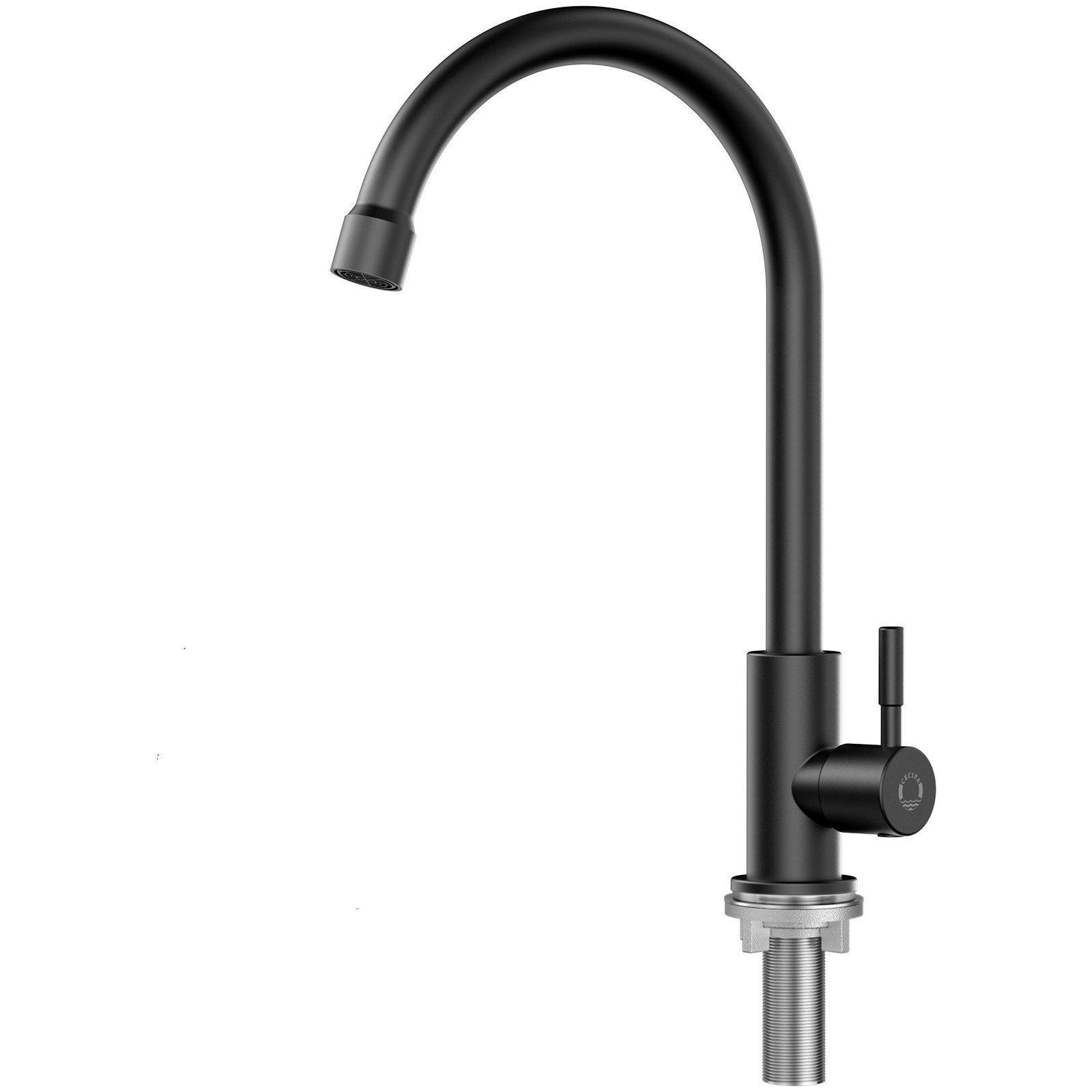 CECIPA MAX Küchenarmatur Kaltwasser Küche Armatur, um 360 Grad drehbar,Edelstahl (Spültischarmaturen, 1-St., Wasserhahn Küche) Hochdruckhahn