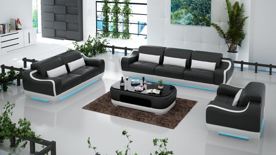 JVmoebel Sofa Moderne Wohnlandschaft 3+2+1 Set luxus Garnitur Neu, Made in Europe