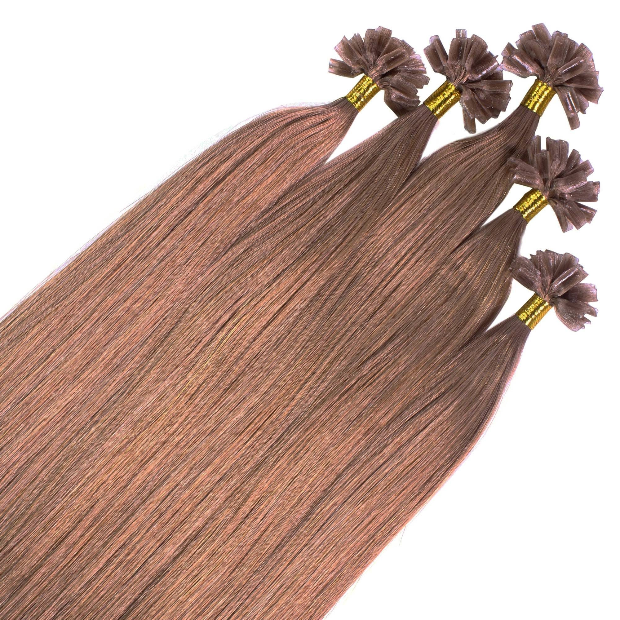 hair2heart Echthaar-Extension Premium Bonding Extensions #10/31 Hell-Lichtblond Gold-Asch 60cm | Haarverlängerungen