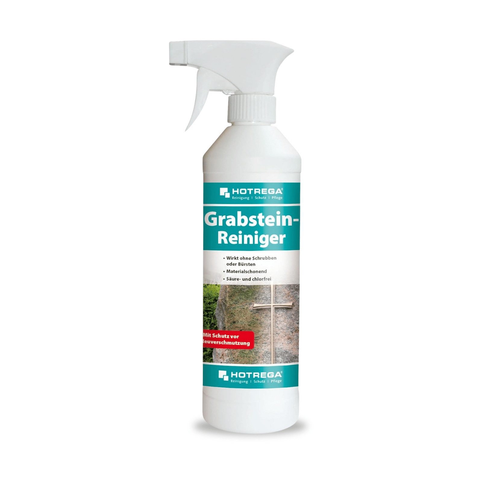 HOTREGA® Grabsteinreiniger Steinreiniger Grünbelagentferner Grabreiniger 500ml Grünbelagentferner
