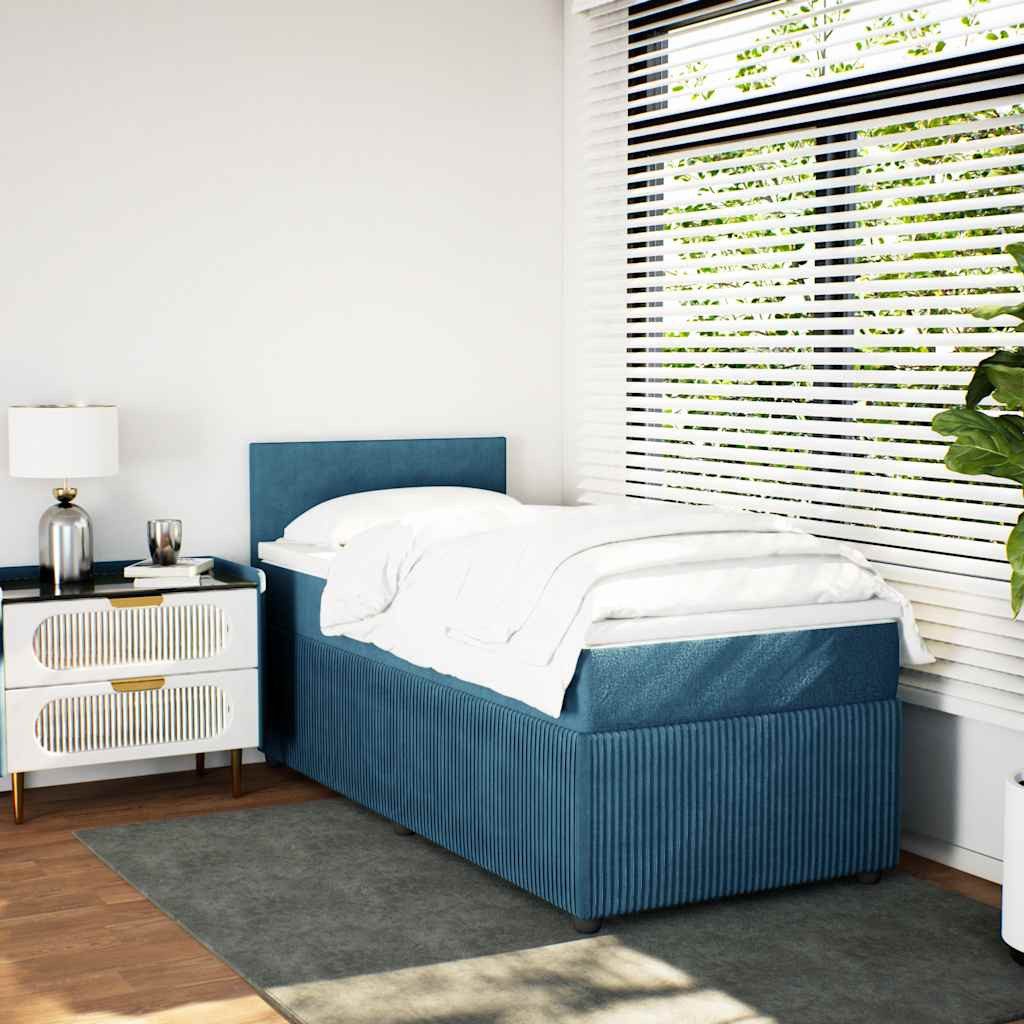 vidaXL Bett Boxspringbett mit Matratze Blau günstig online kaufen