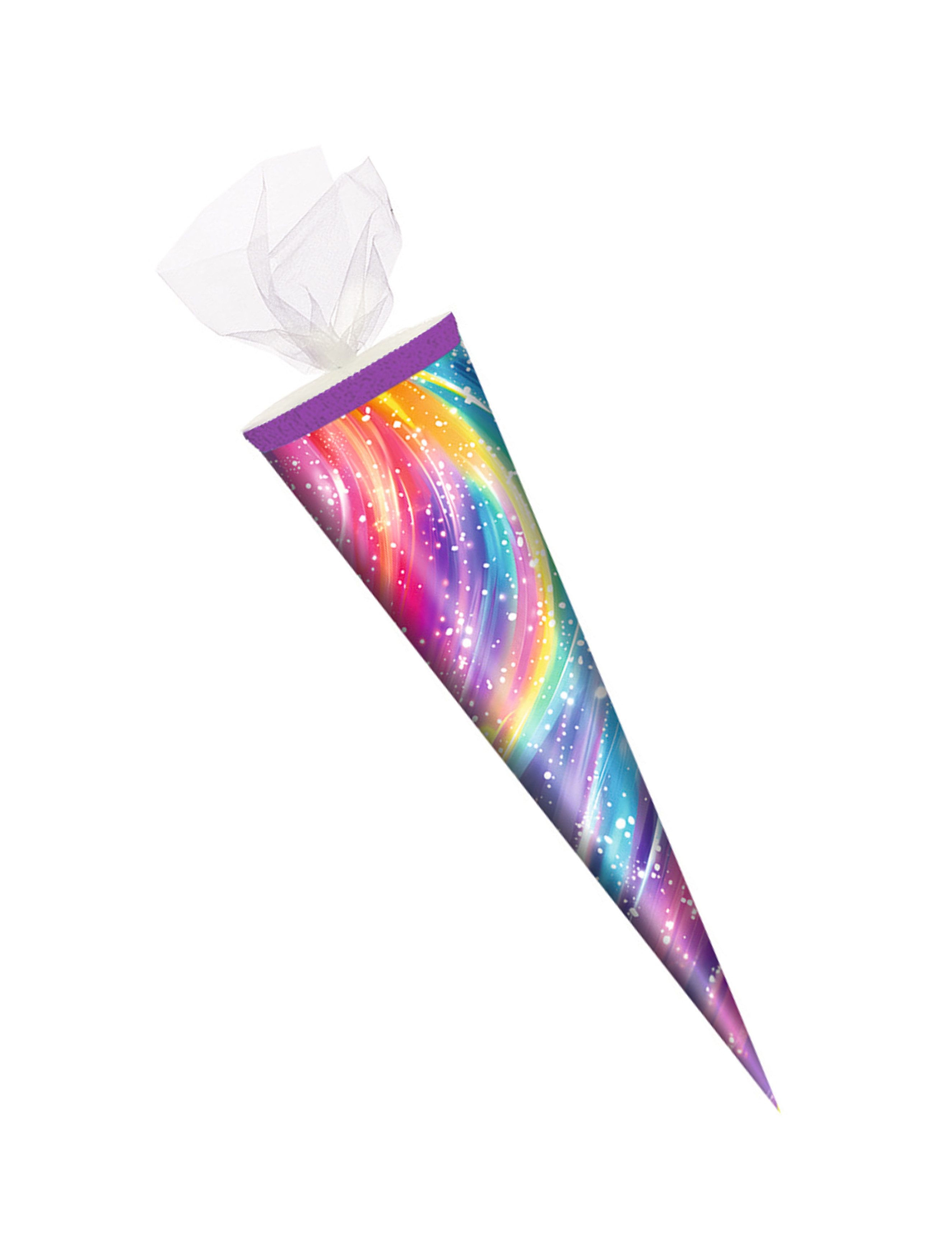 Livepac Office Schultüte Schultüte / Zuckertüte / 35cm / rund / Tüllverschluss / "Rainbow"