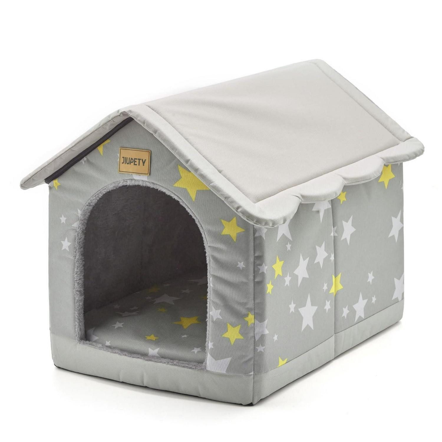 LuxusKollektion Hundehütte Hundehöhle XL Grau Sterngrau