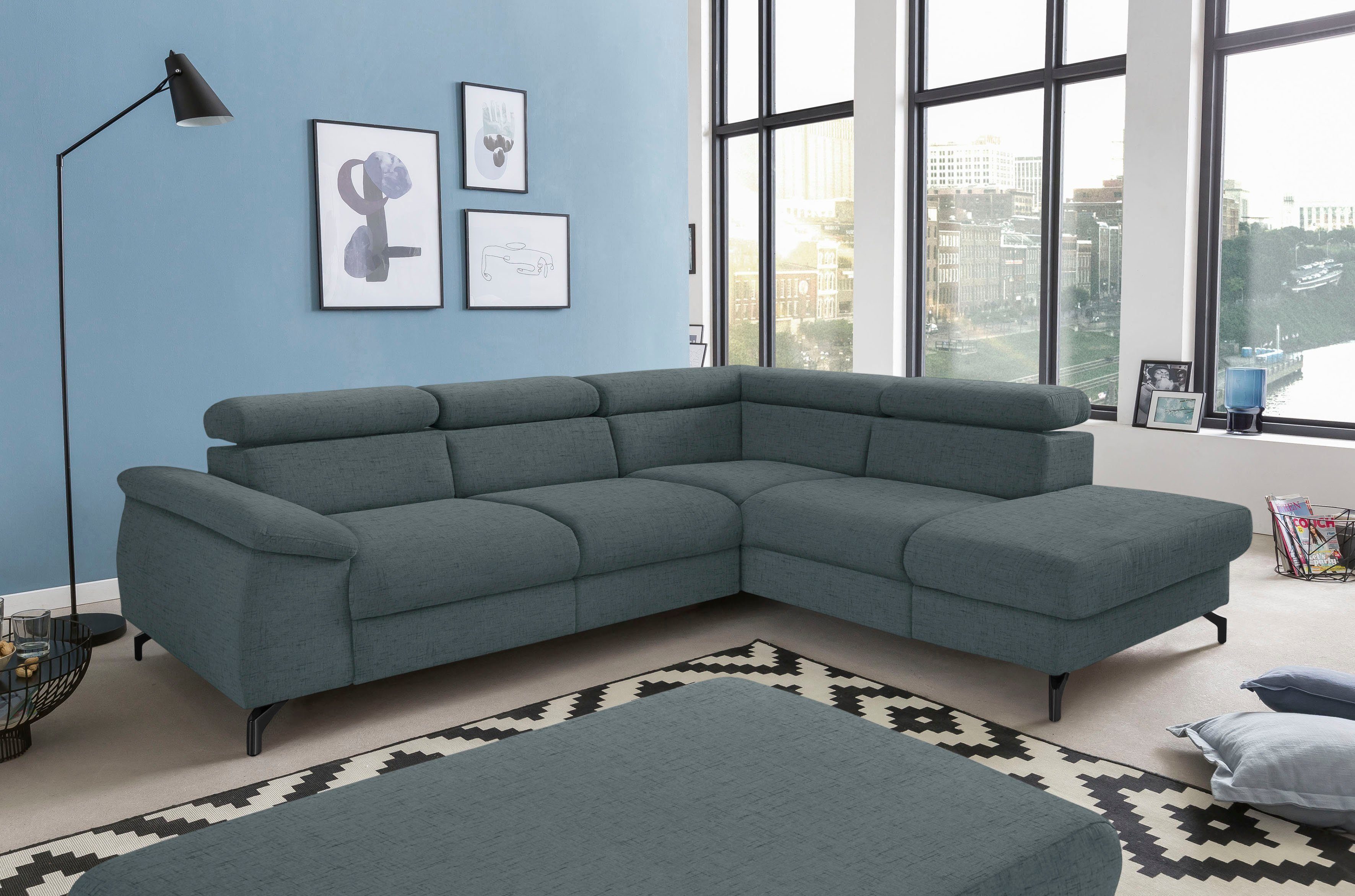 COTTA Polstergarnitur Komaris L-Form, (Set), Set bestehend aus: Ecksofa mit günstig online kaufen