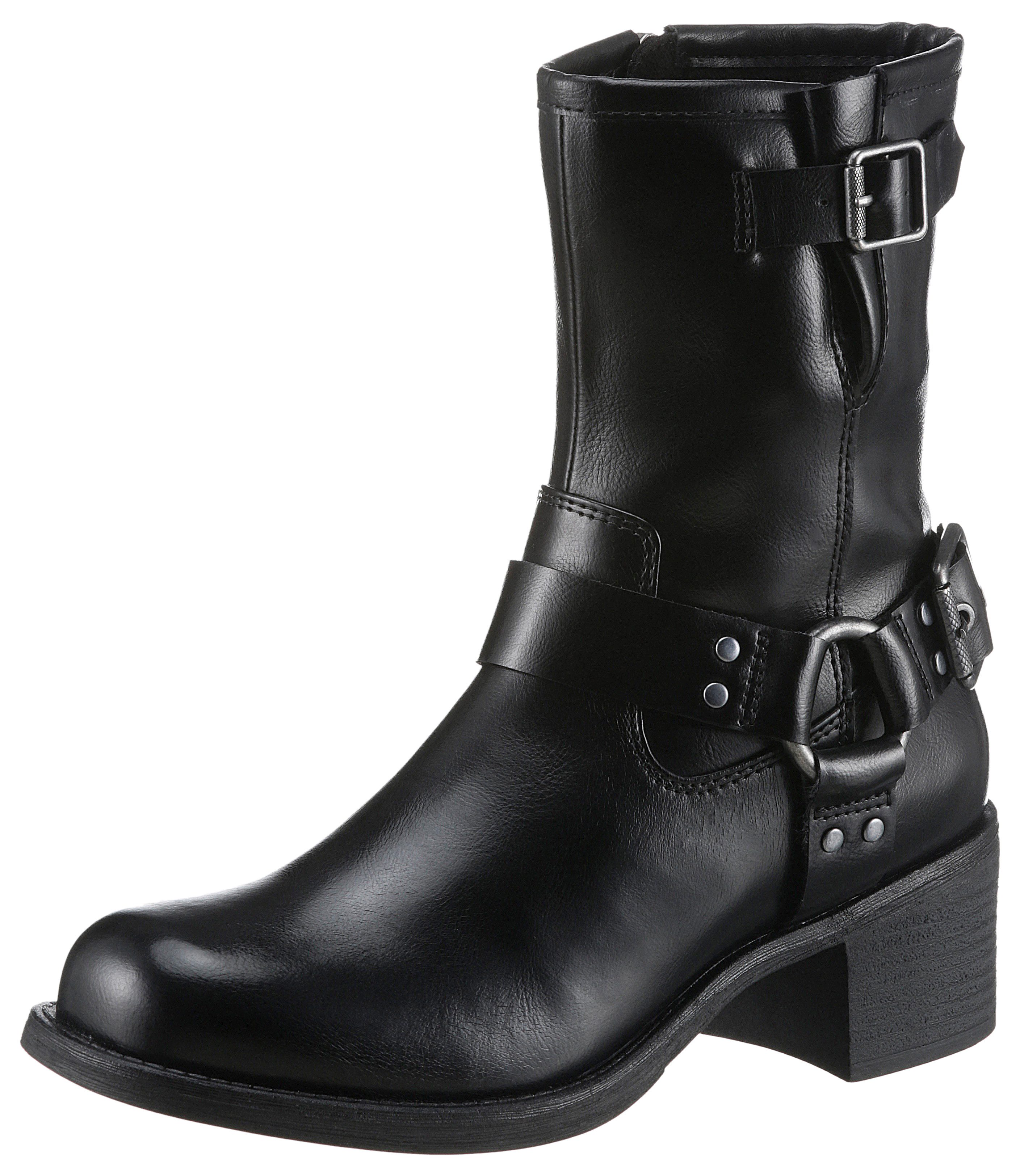 MARCO TOZZI BROTI Bikerboots, Blockabsatz, Schnallenboots, günstig online kaufen