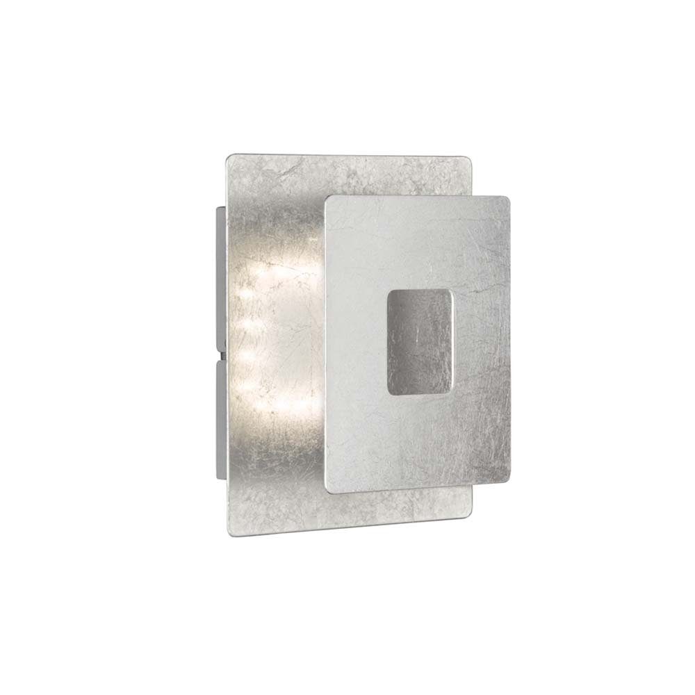 etc-shop LED 3000K Silber Wandleuchte, Metall LED Wandleuchte Wohnzimmerleuchte Flurleuchte