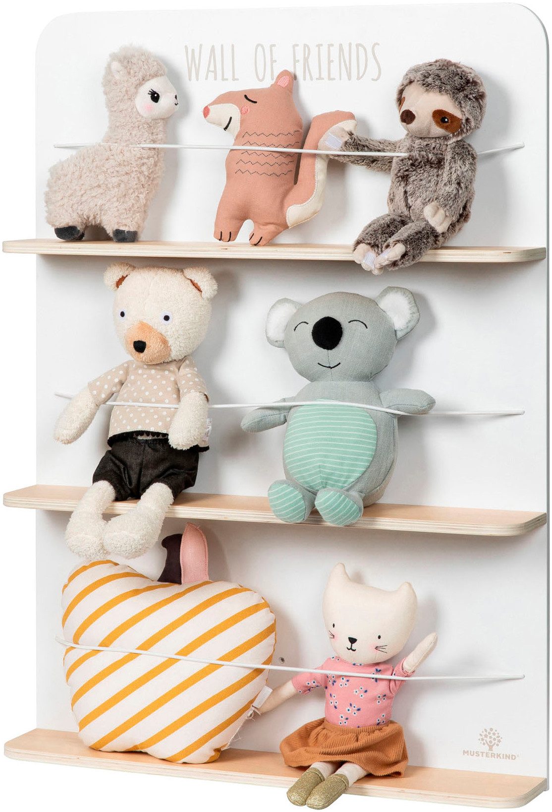 MUSTERKIND® Wandregal Wall of Friends, weiß/natur, günstig online kaufen