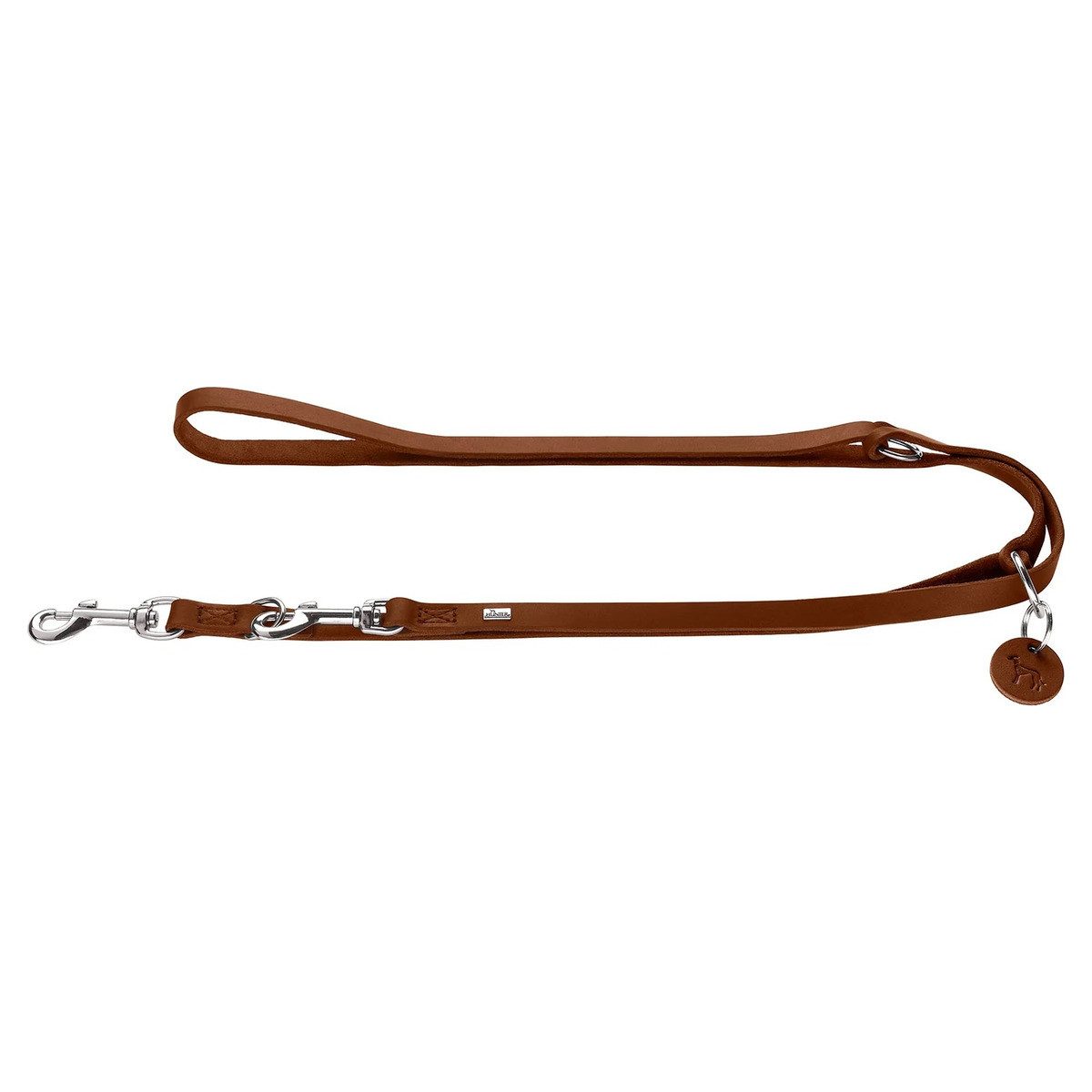 Hunter Tierbedarf Hundeleine Verstellbare Führleine geflochten Aalborg cognac