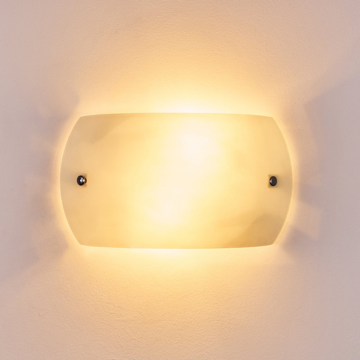 der Wand, Weiß, aus ohne mit & 2xE14, »Badoere« in Down-Effekt an Leuchtmittel, Glas mit Up Wandlampe hofstein Lichtspiel Wandleuchte moderne Innen