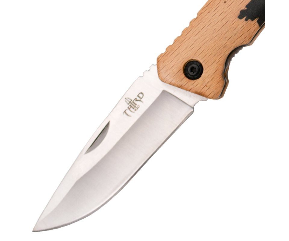Third Taschenmesser Third Taschenmesser Buchenholz mit Wildschwein Aufdruck, Braun, (1 St)